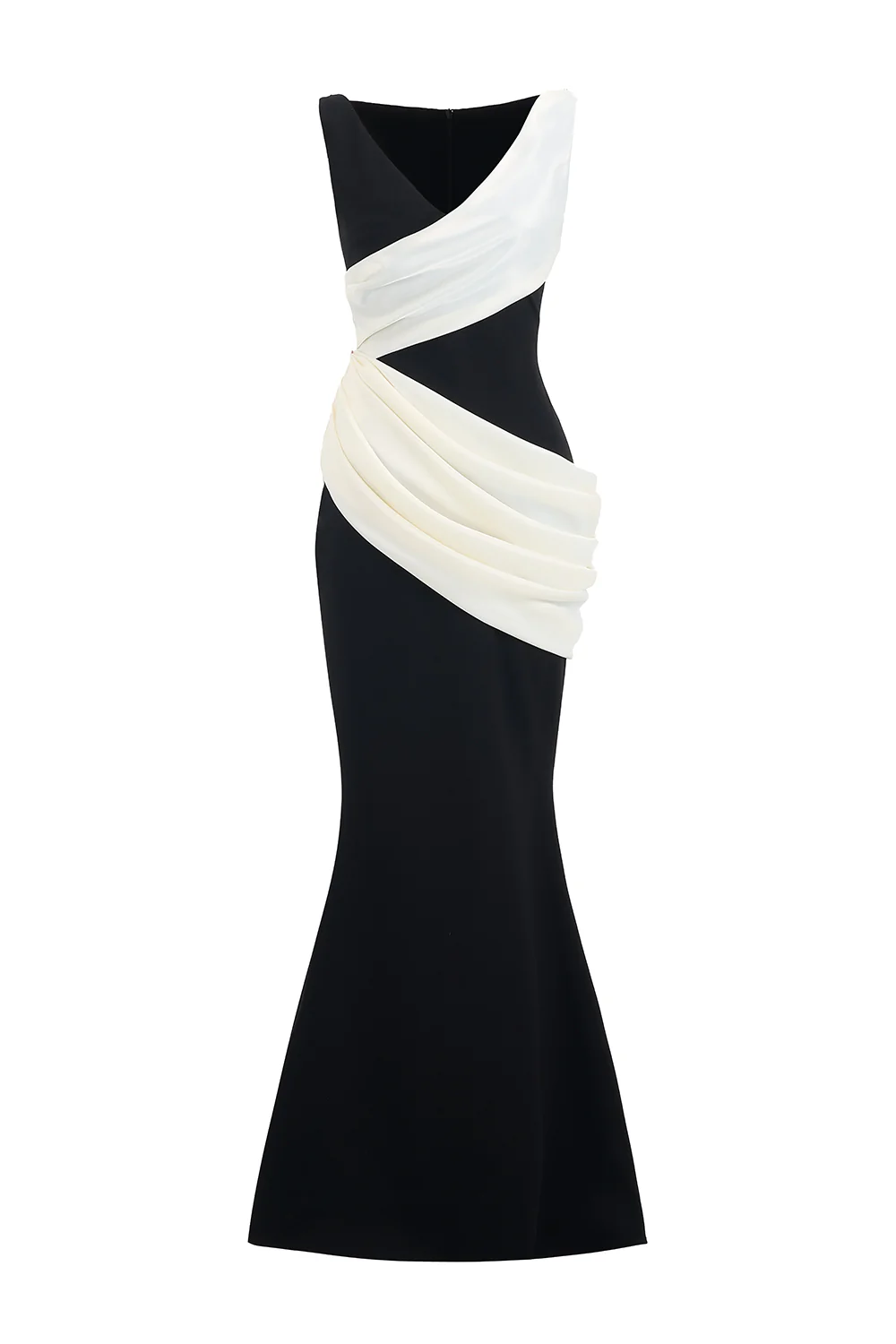 Hera Mermaid V-Neck Cotton Spandex Maxi Dress