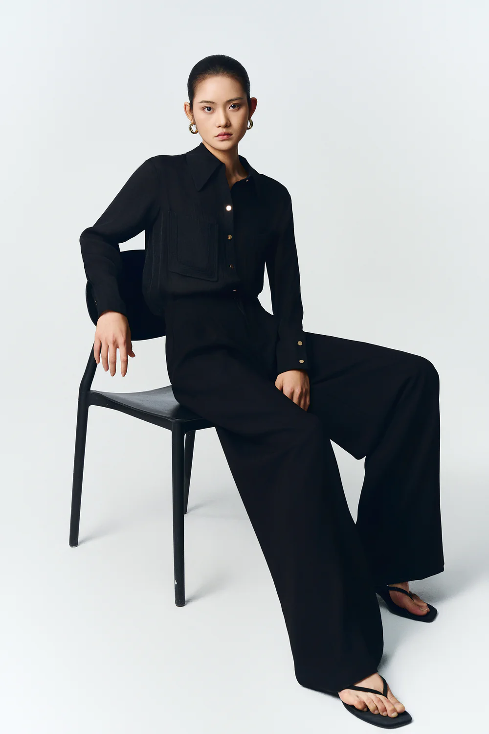 Liora Collared Chiffon Shirt