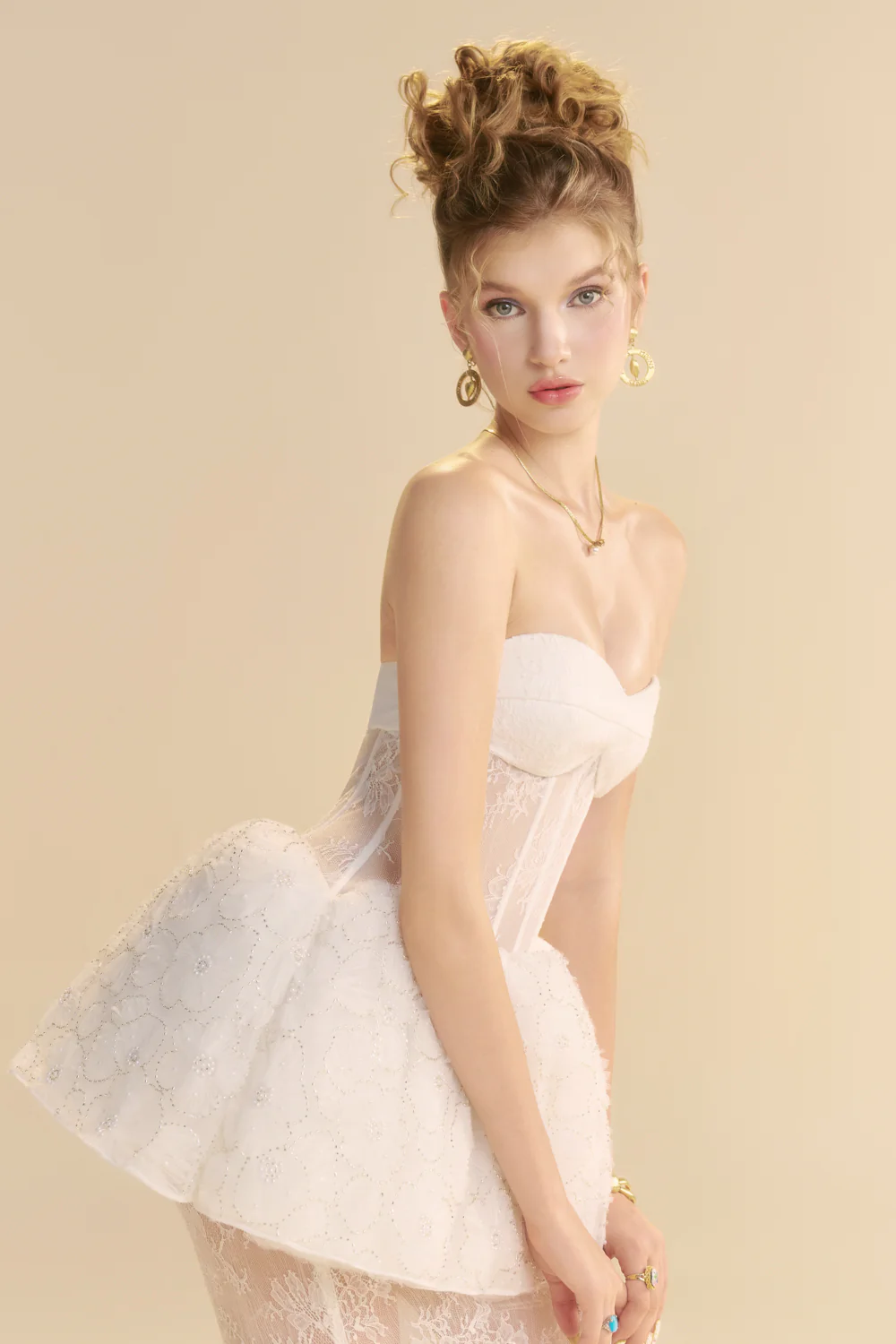 Ameline Mermaid Draped Maxi Dress