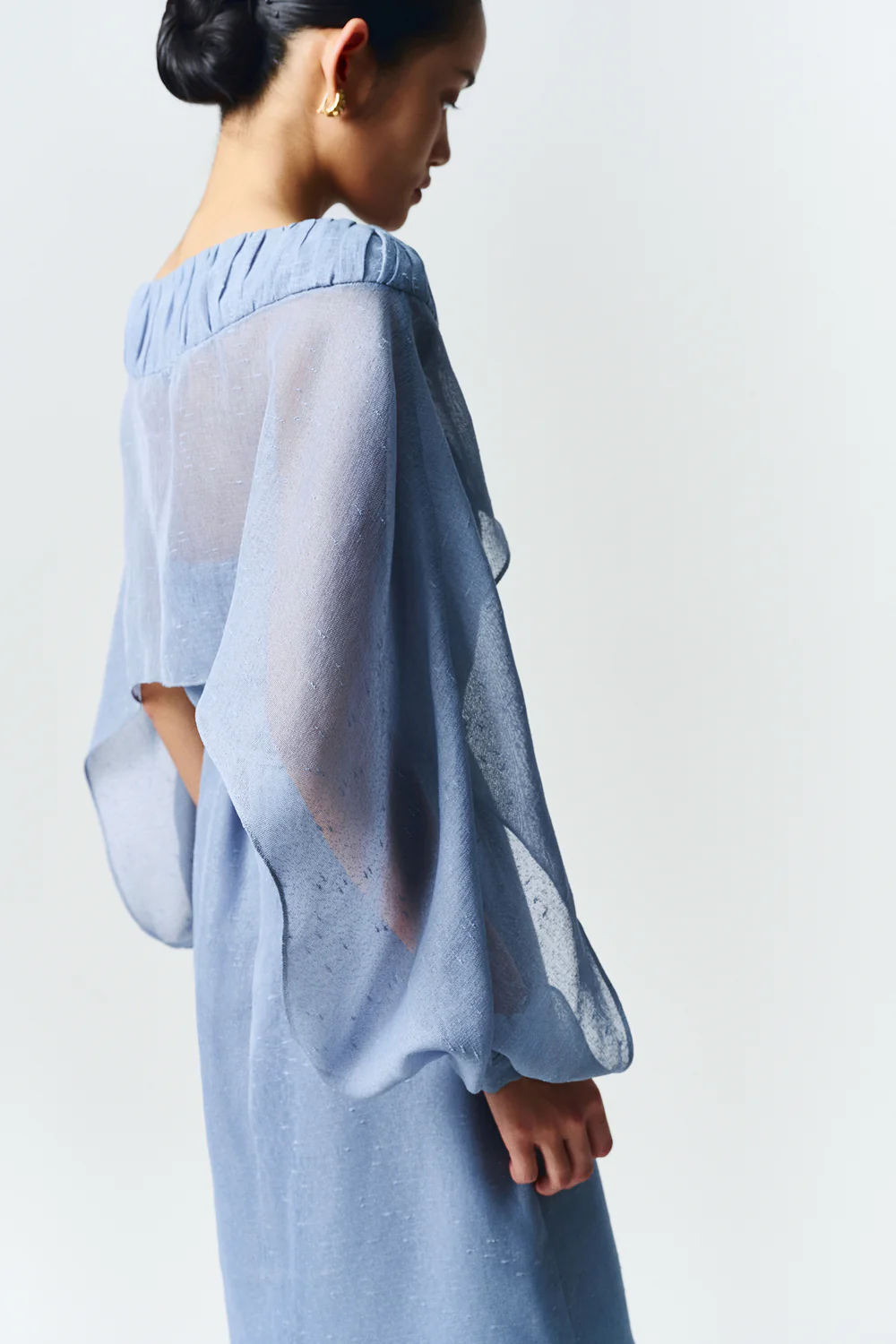 Willow Split Sleeve Pleated Top