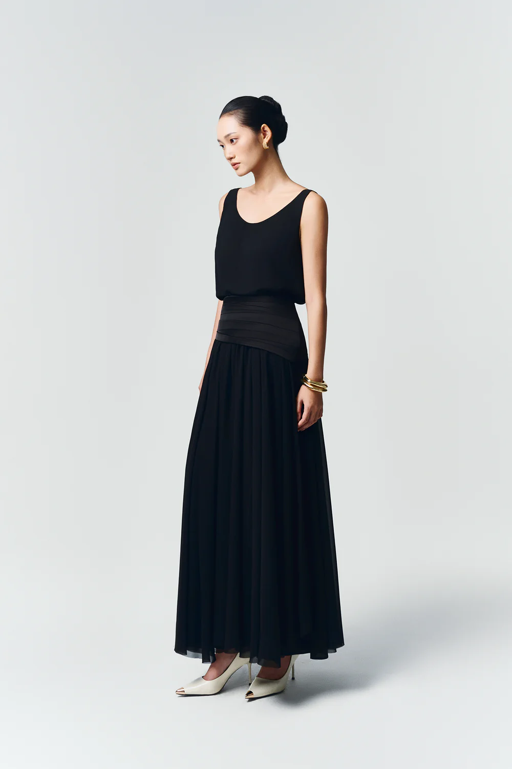 Luna A-line Gathering Skirt