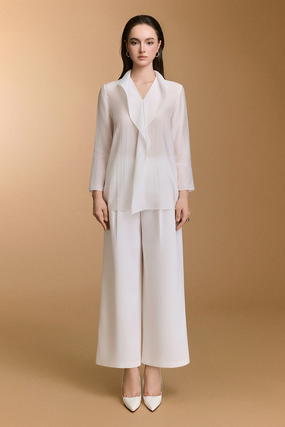 Moonlit V-Neck Ruffle Top