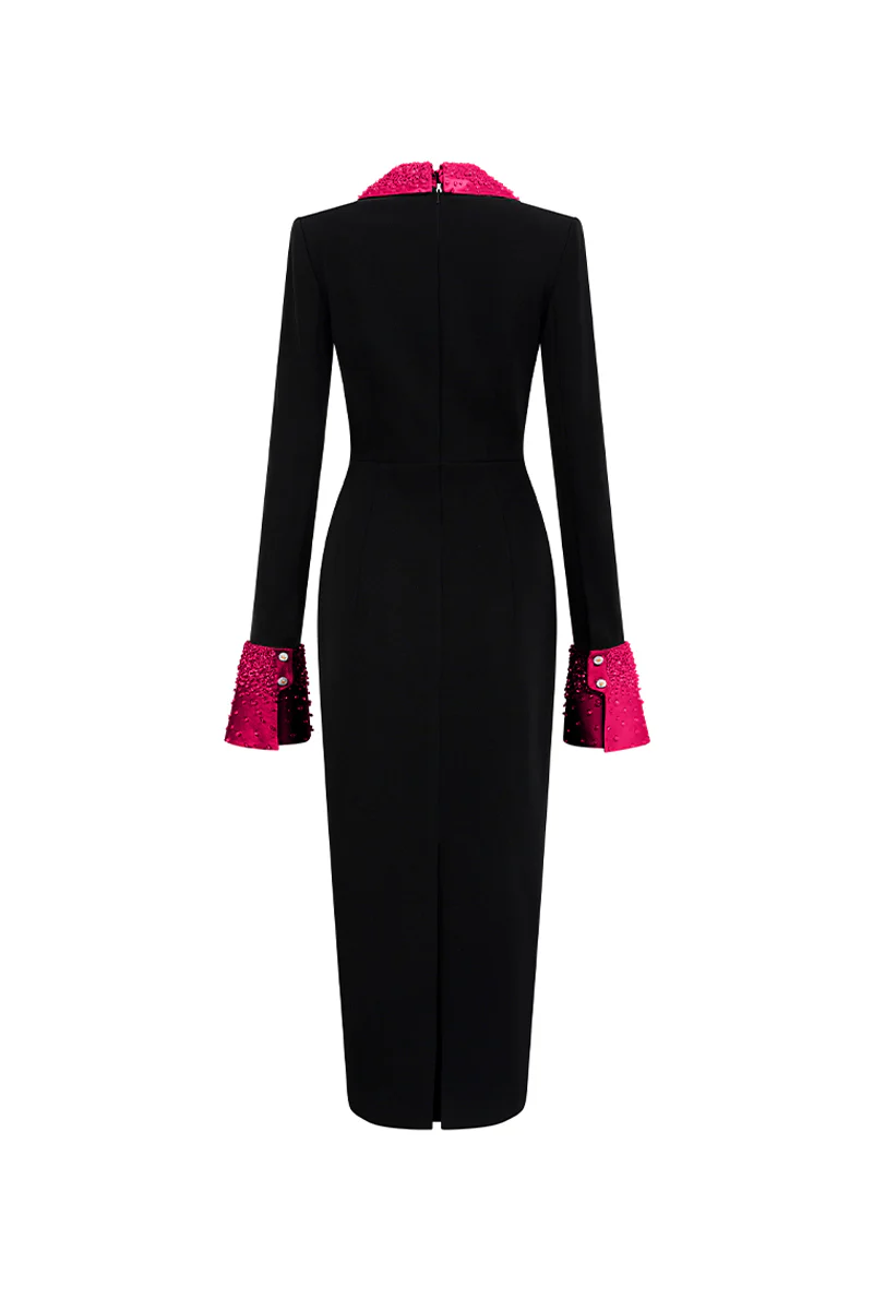 Jaylene Pencil Crepe Midi Dress