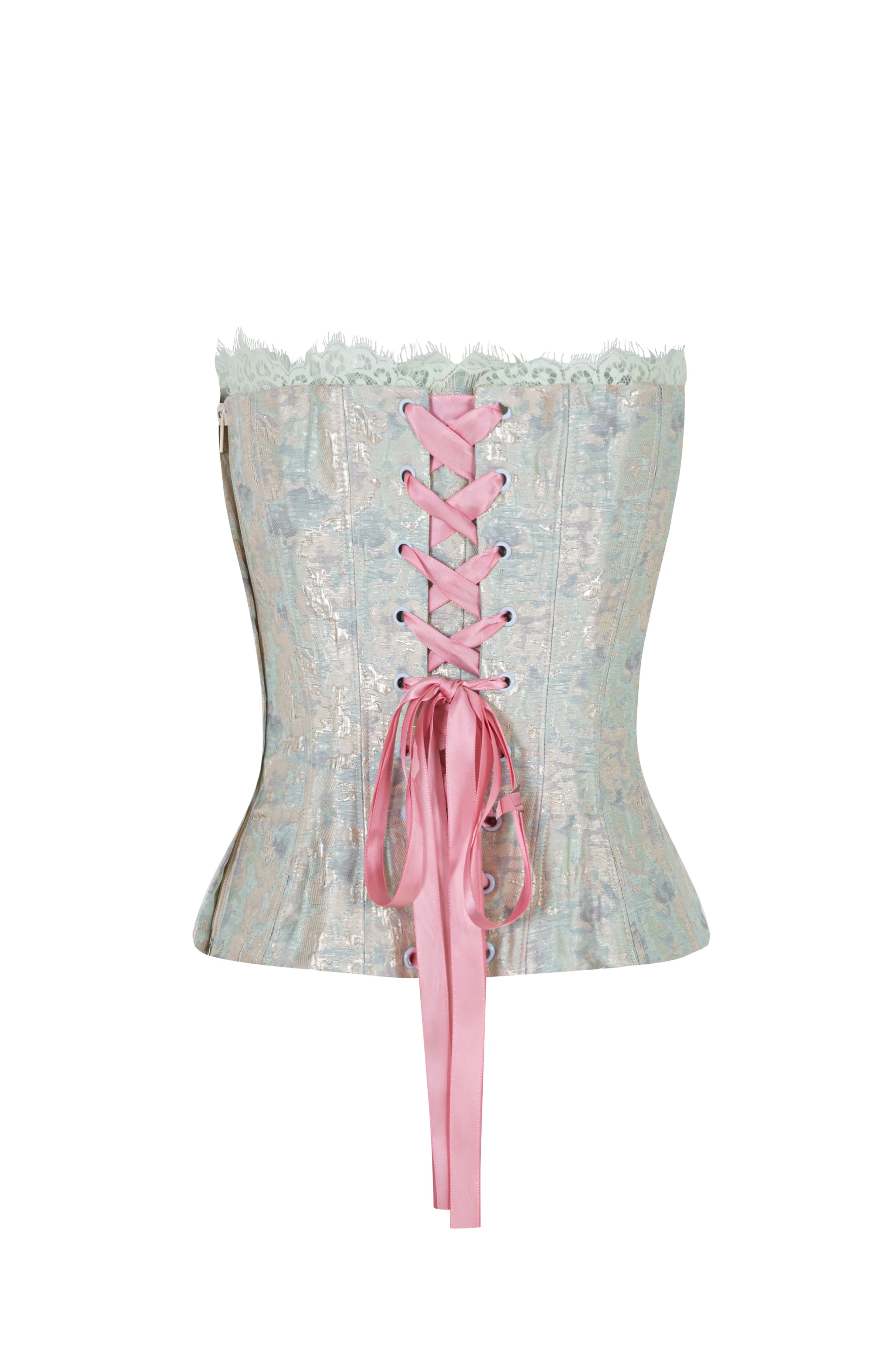 Chelo Alonso Drop Waist Corset Lace Maxi Set