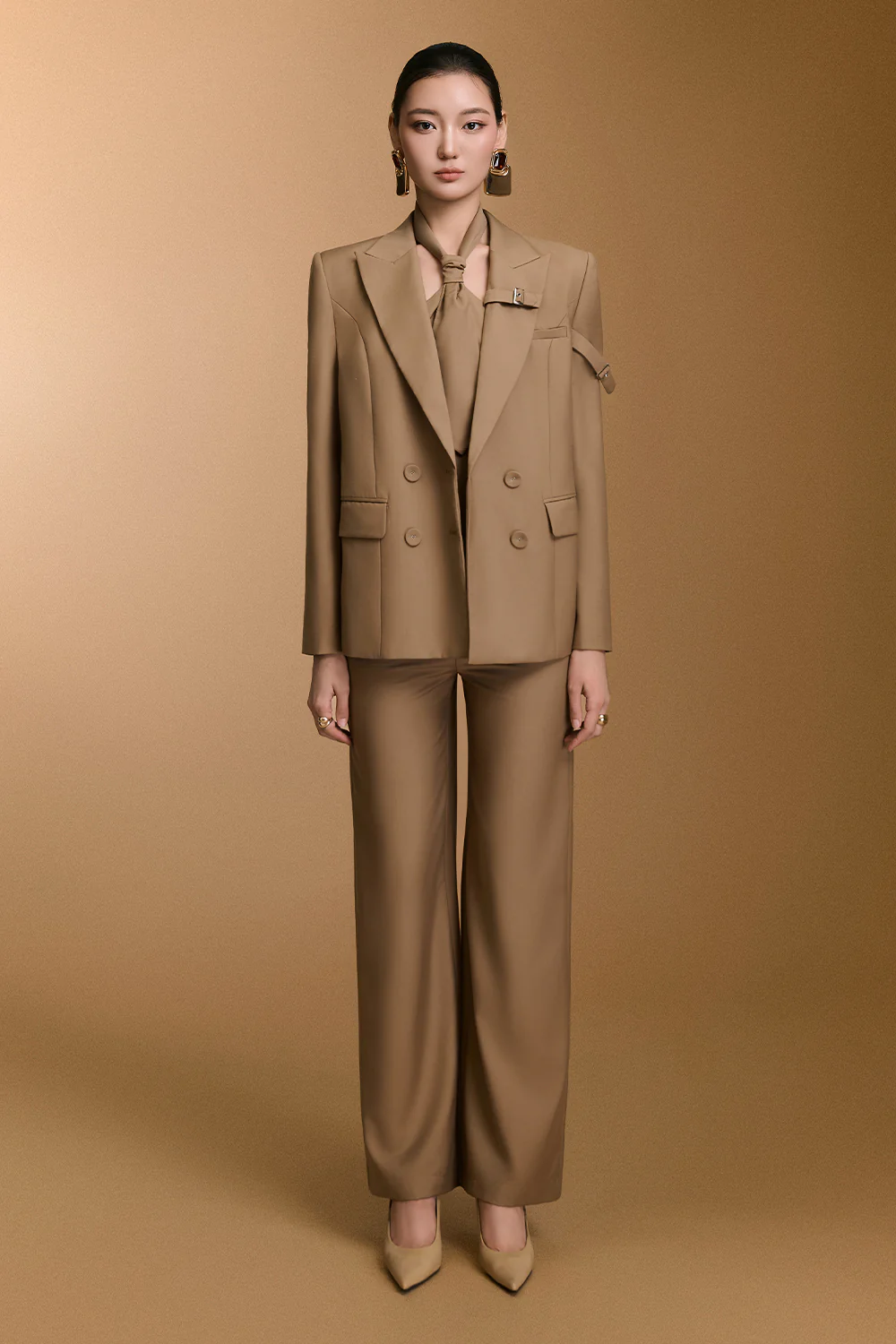 Ceci Straight Draped Pants