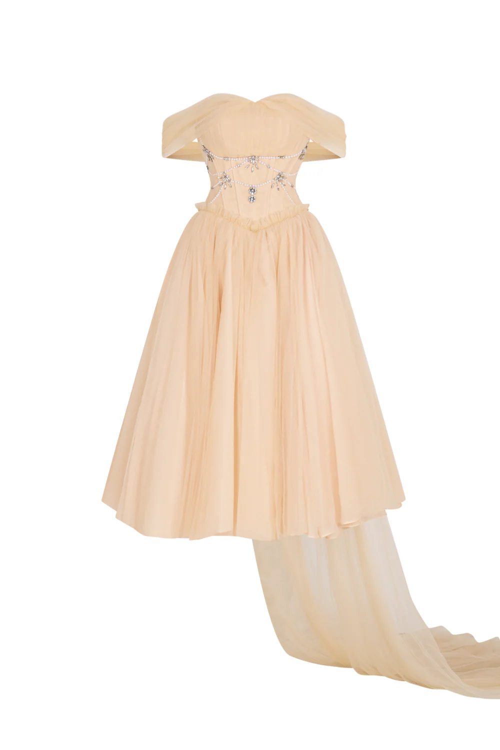 Solea Off-Shoulder Bead Midi Dress