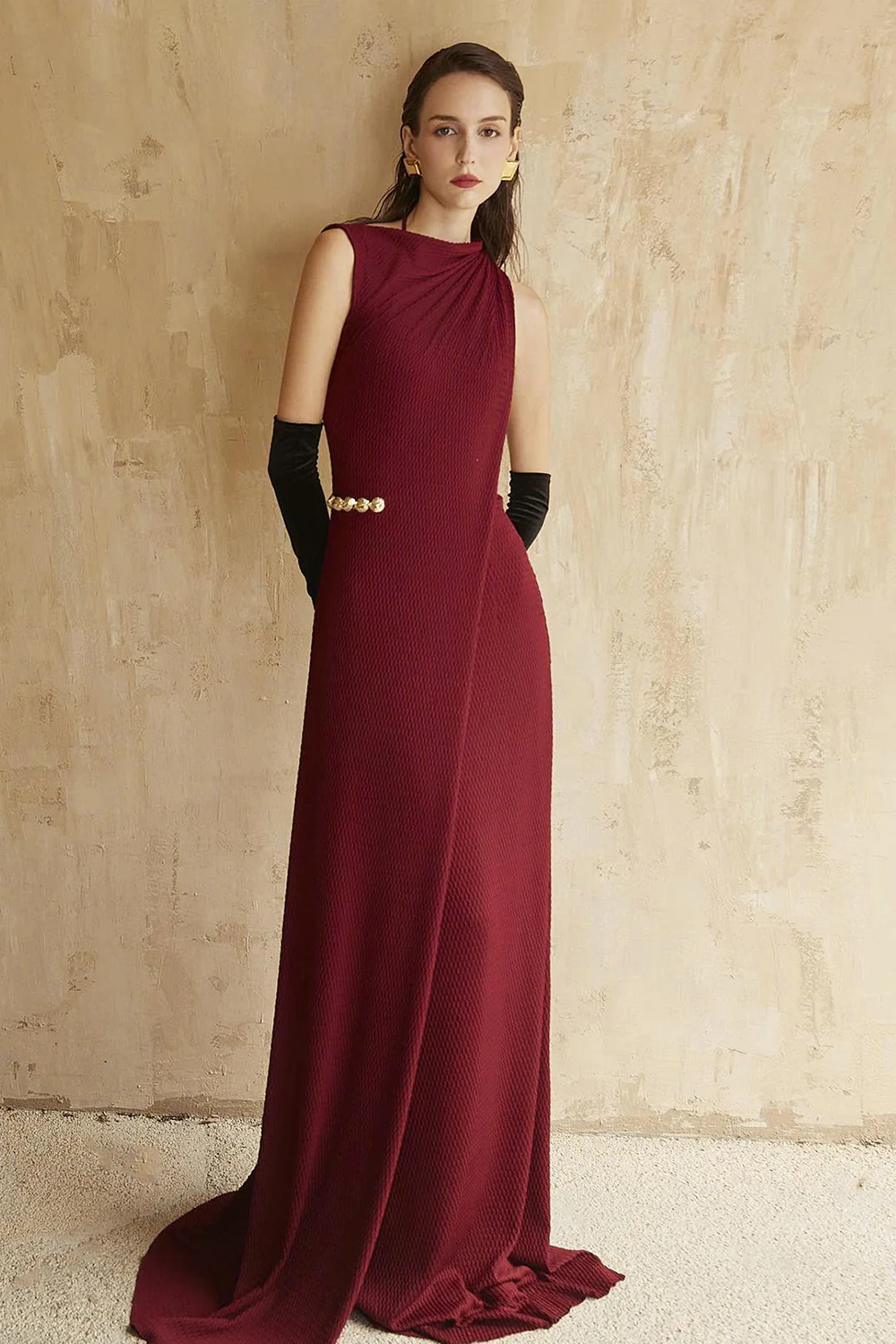 Walton High Neck Button Maxi Dress