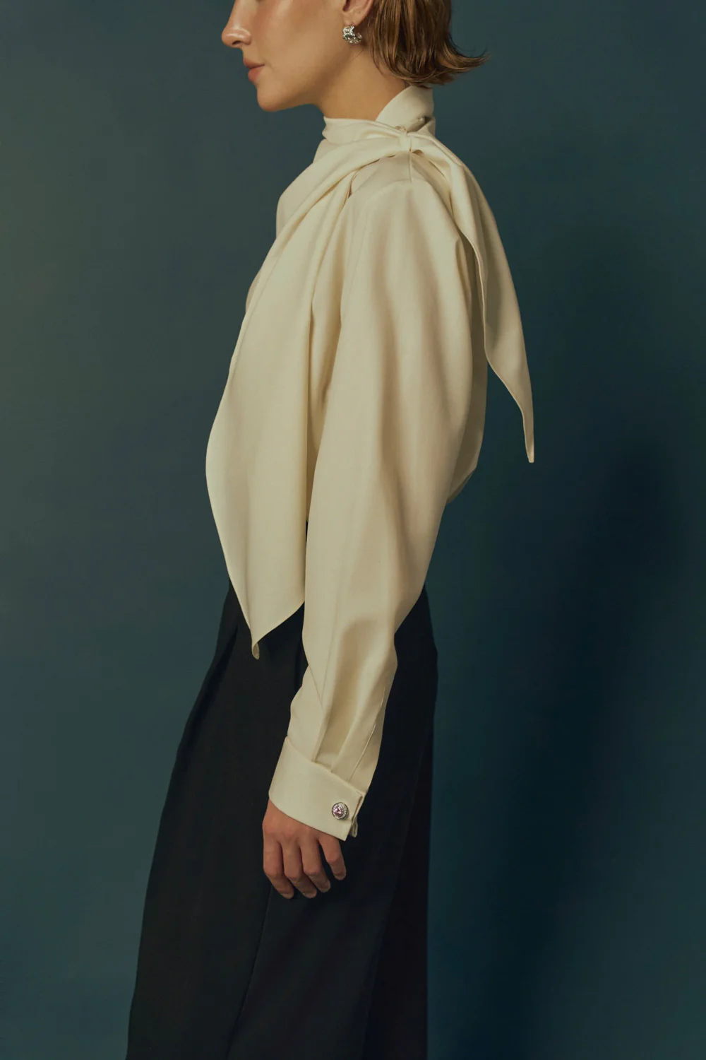 Twilight Straight Cuff Sleeved Wool Blend Shirt