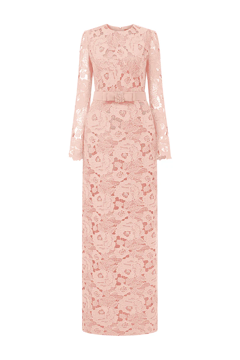 Kennedi Long Sleeve Lace Maxi Dress