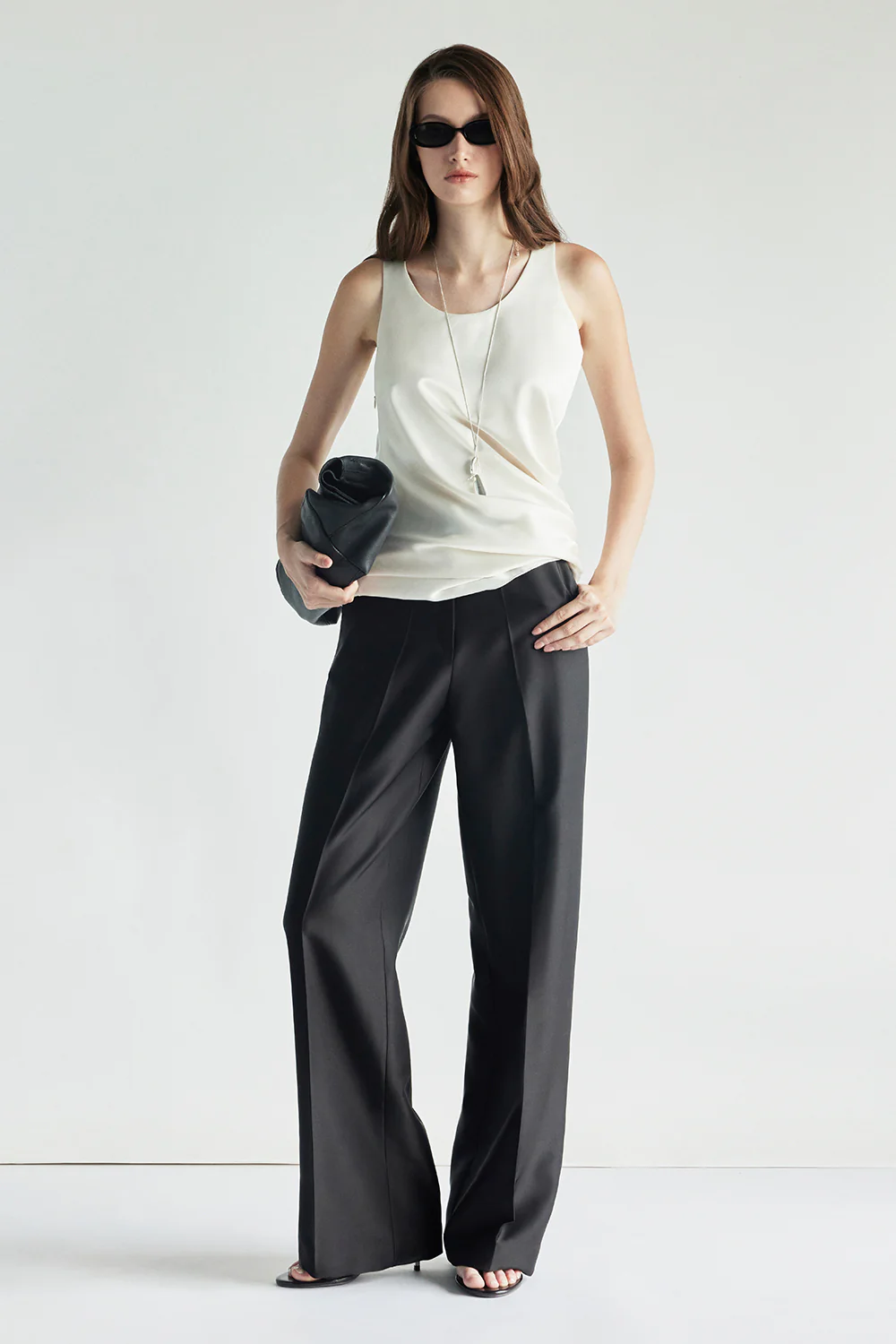 Avery Straight Silk Pants