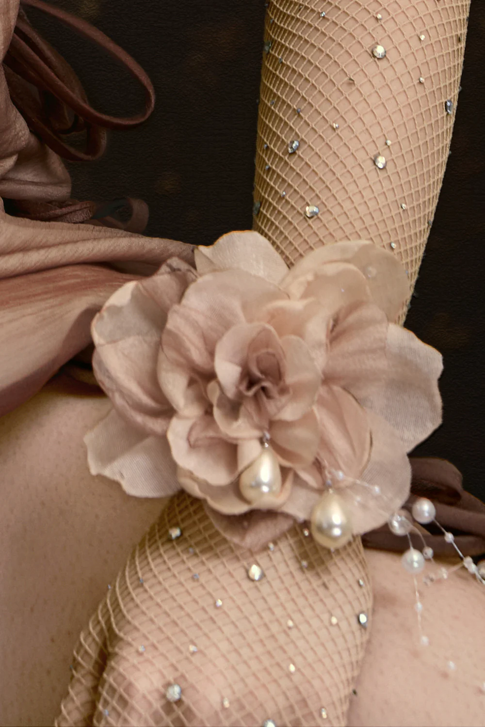 Sunset Flower Chiffon Brooch