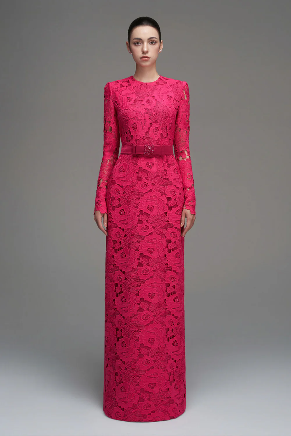 Kennedi Long Sleeve Lace Maxi Dress