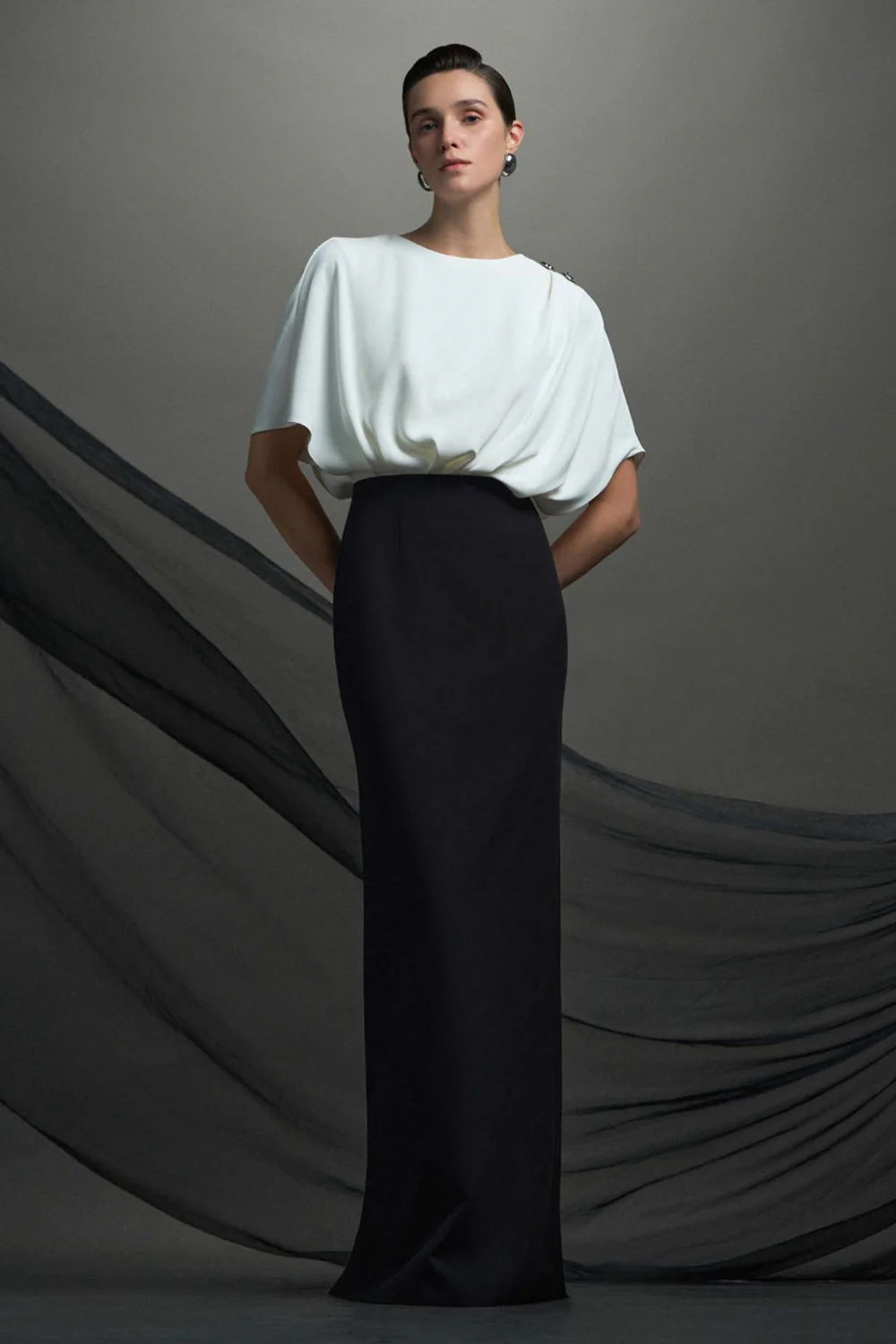 Esther Batwing Sleeve Button Maxi Dress