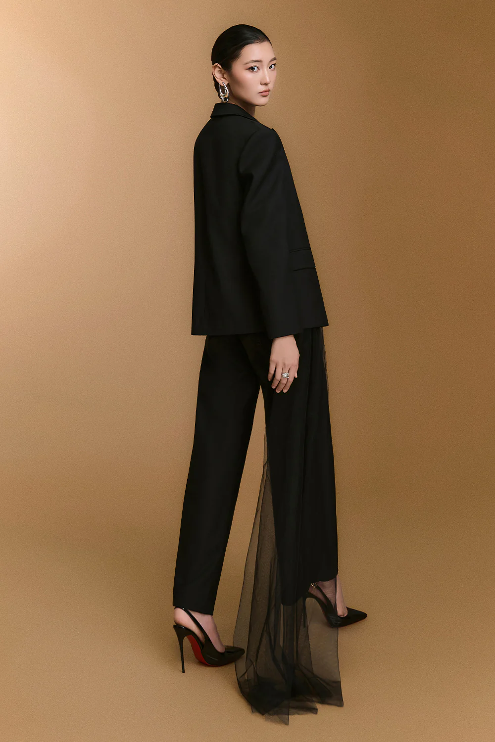 Ceci V-Neck Button Blazer