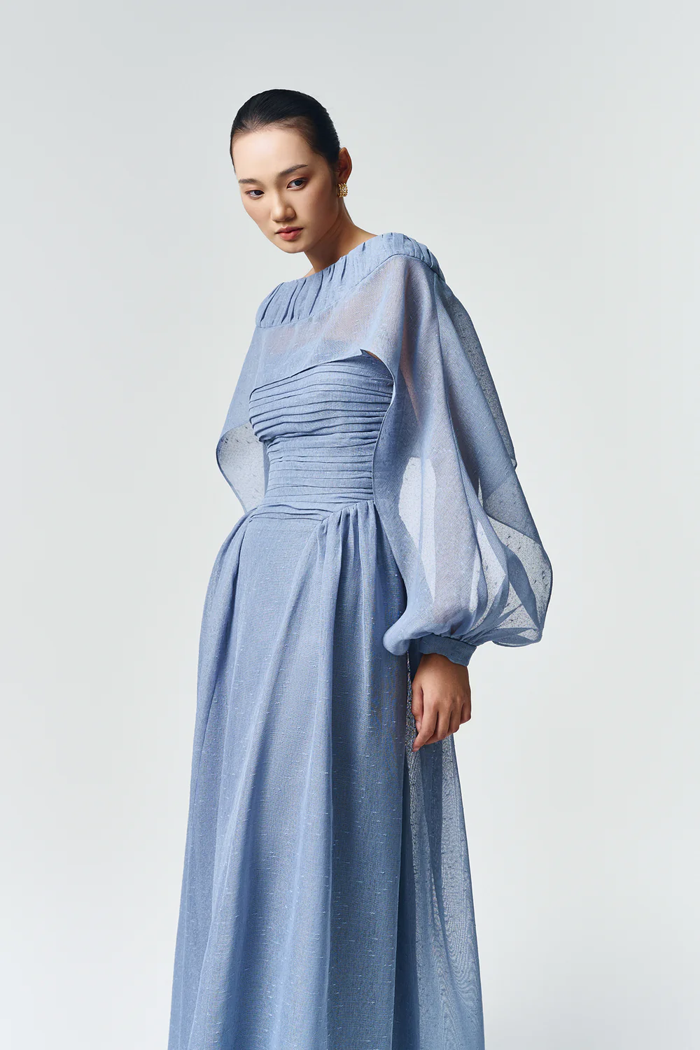 Willow Straight Across Draped Maxi Dress