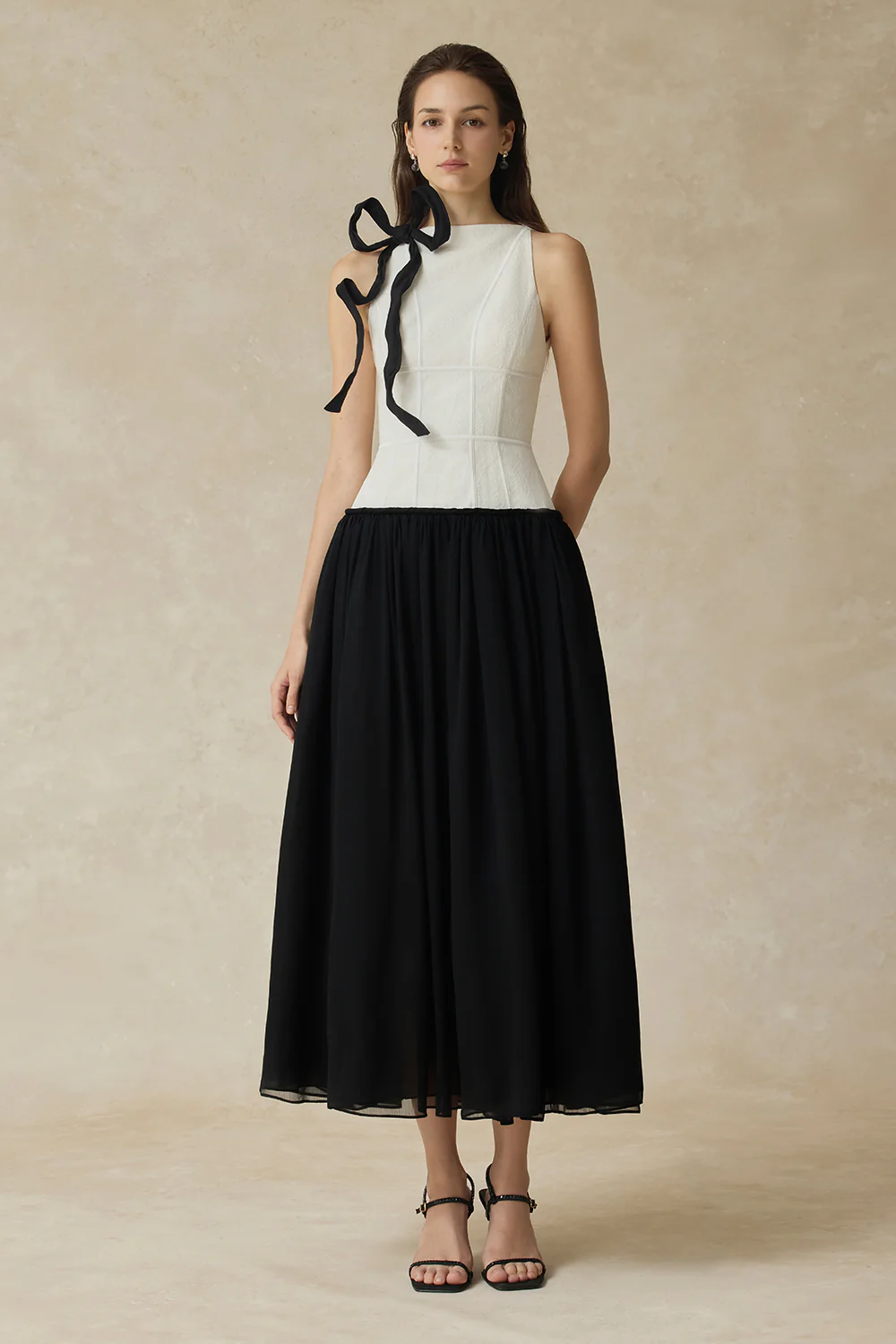 Lunaria A-line Gathering Midi Dress