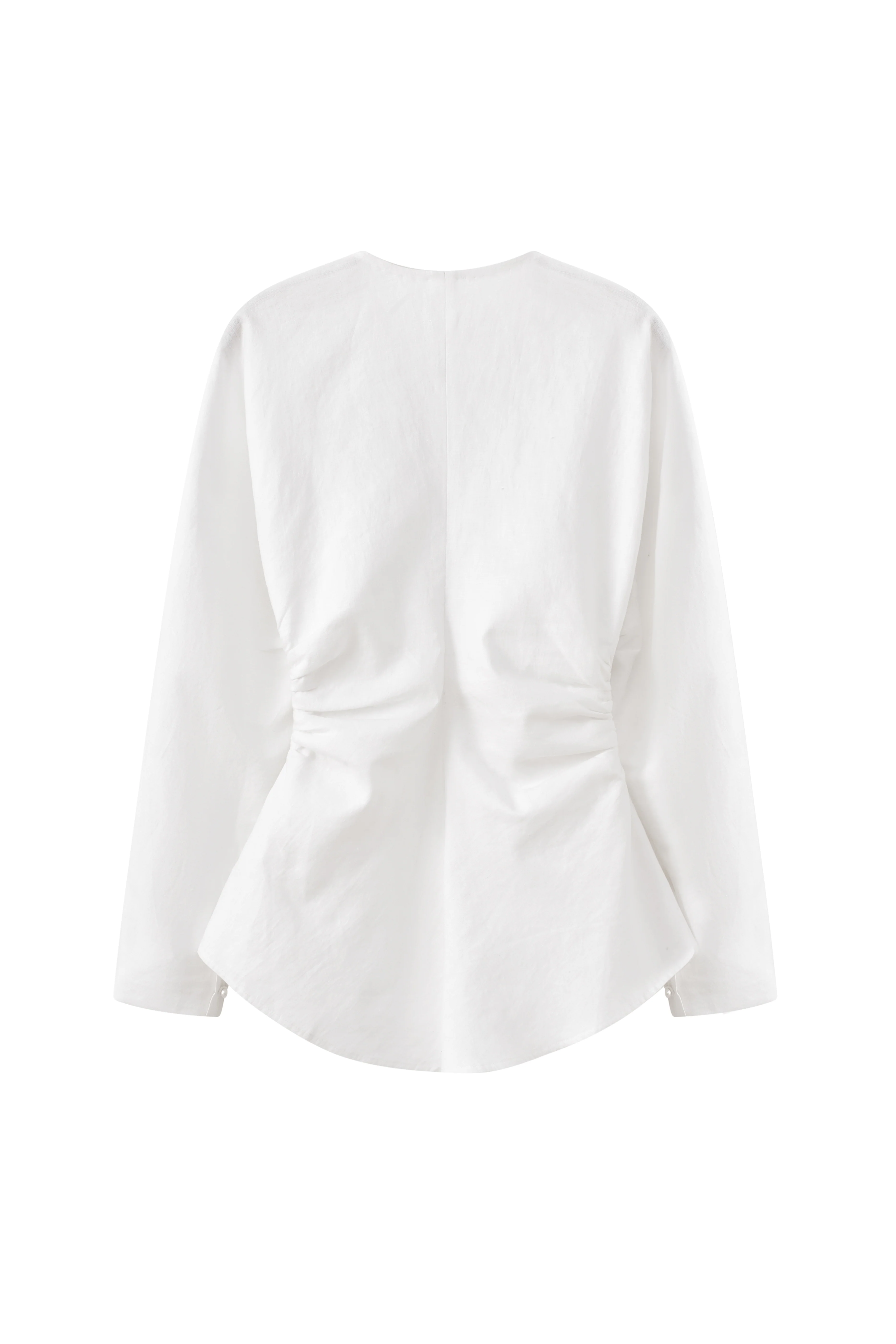 Hattie Straight V-Neck Linen Top