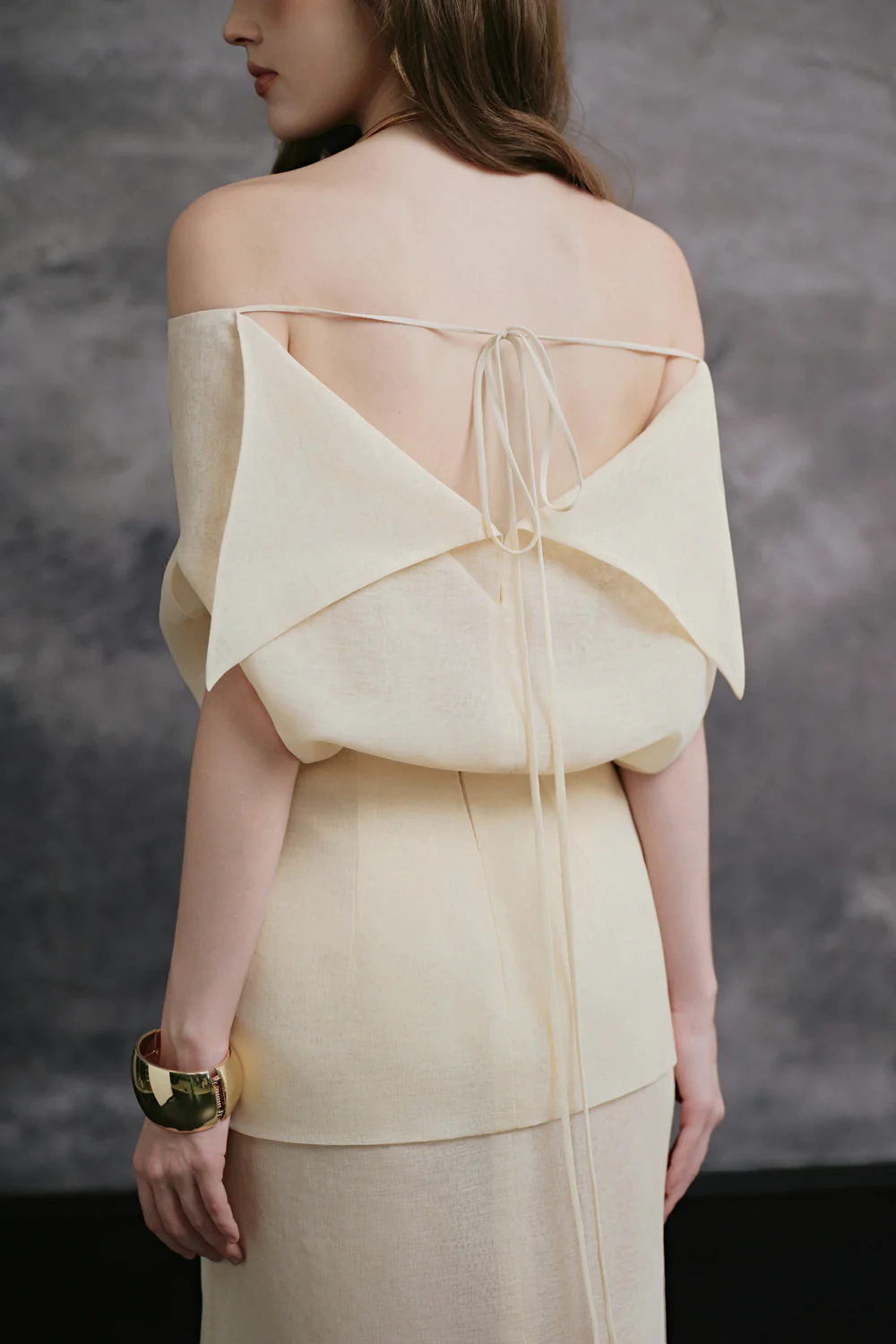 Caitlyn Blouson Silk Linen Top