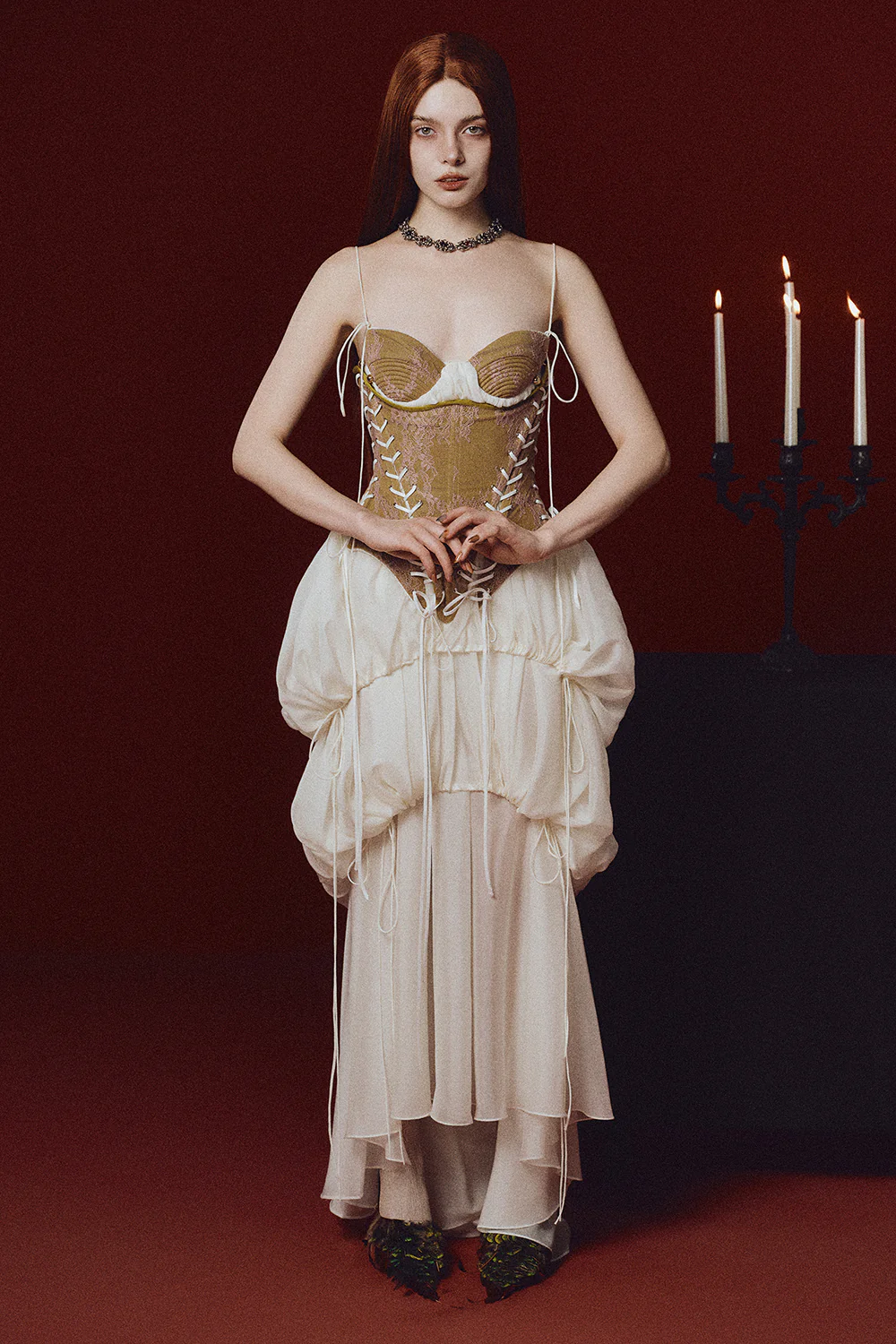 Queen Mab Bubble Gathering Maxi Dress