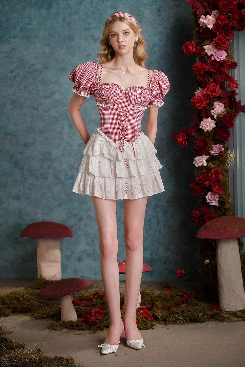 My Dear Layered Draped Linen Silk Mini Skirt