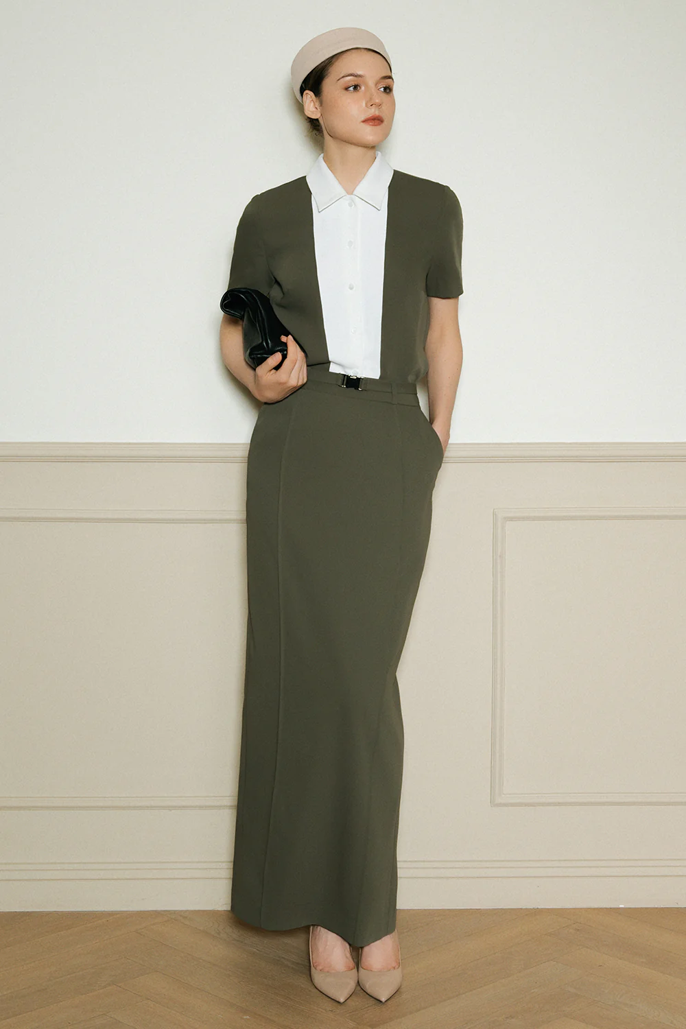 Nova Collared Crepe Shirt