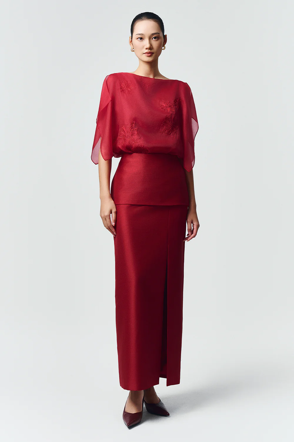 Seren Pencil Taffeta Skirt