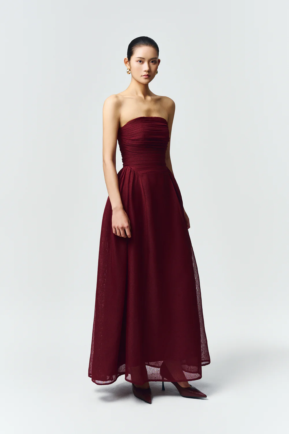Willow Straight Across Draped Maxi Dress