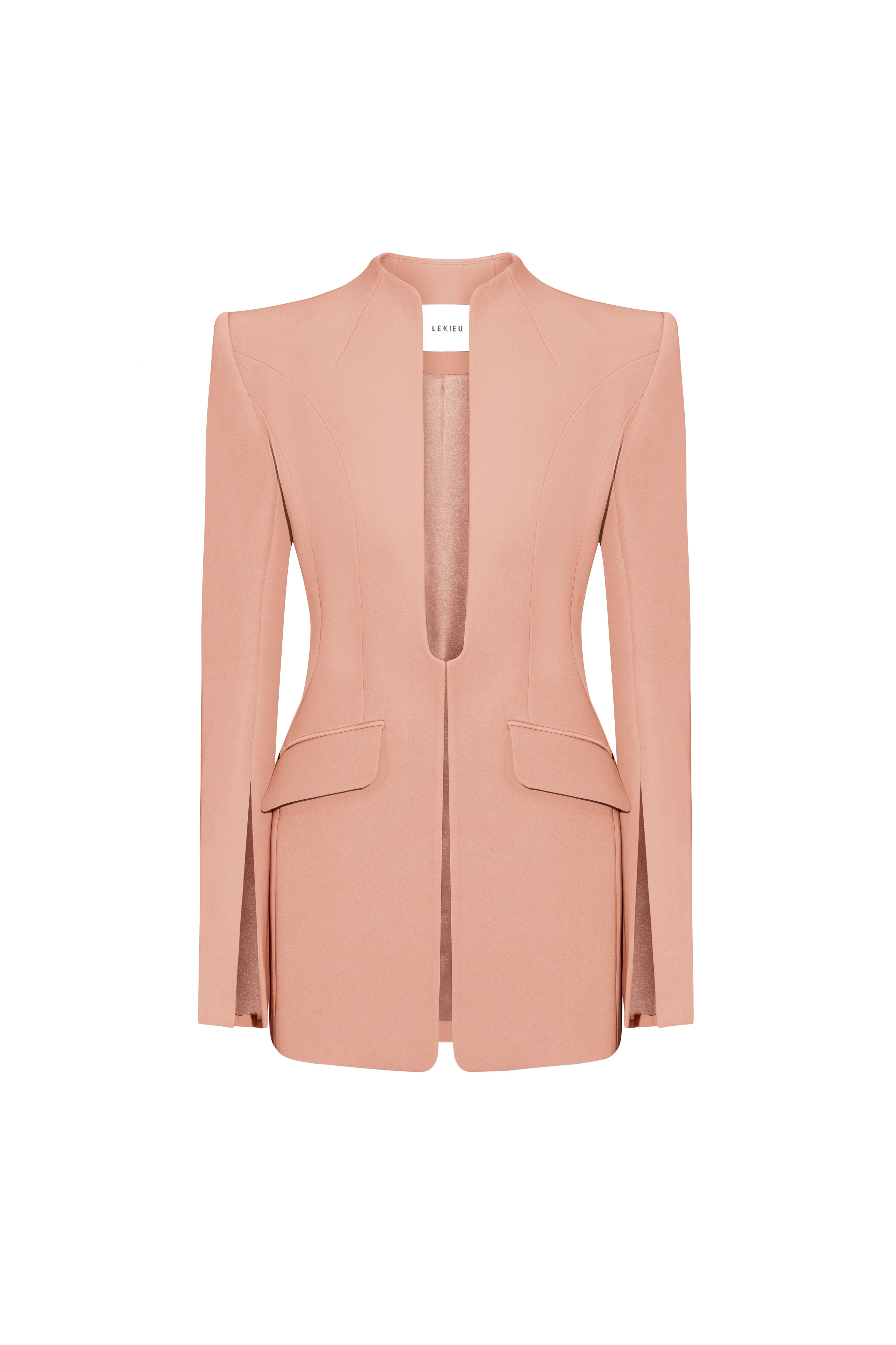 Marseille Straight Square Shoulder Crepe Blazer