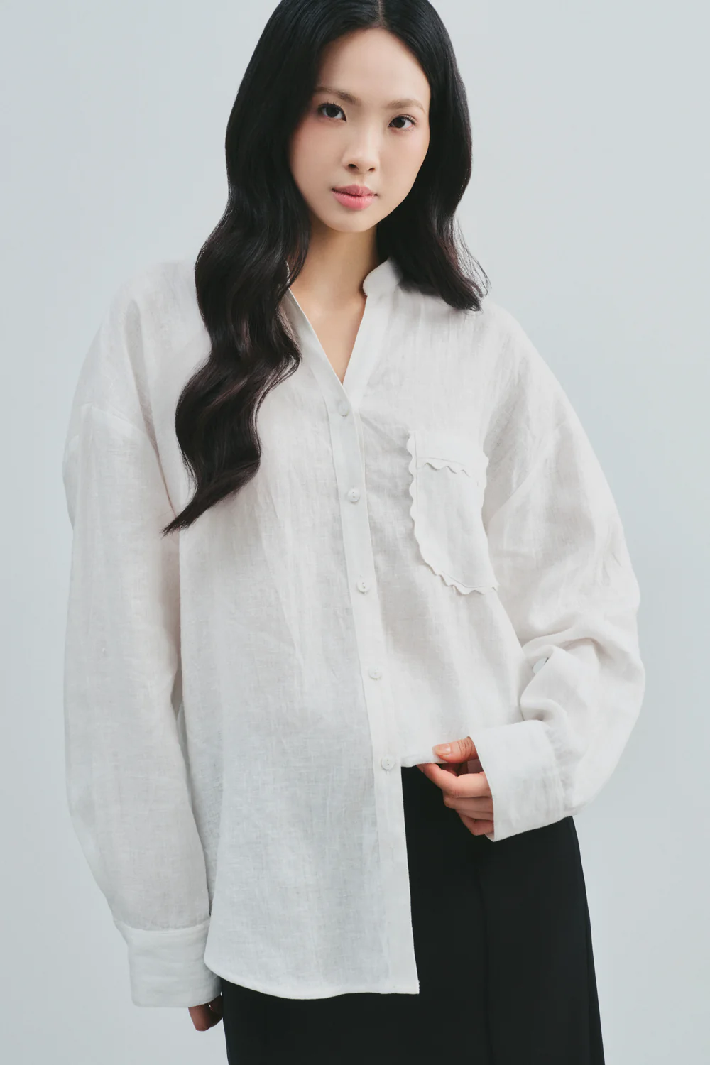Seraphina Mandarin Linen Shirt
