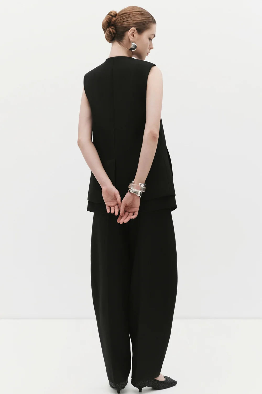 Rosalind V-Neck Twill Blazer