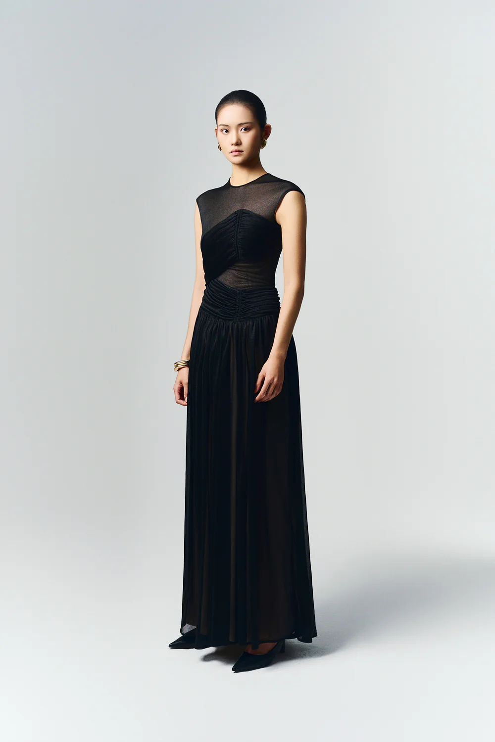 Terra Cap Gathering Maxi Dress