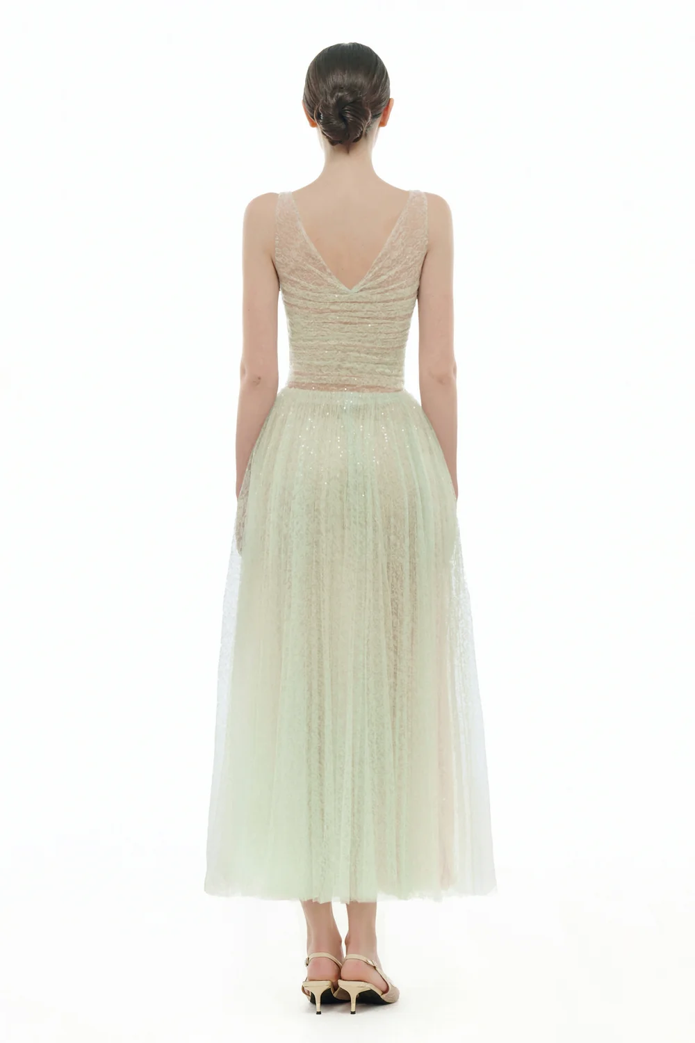 Vivienne V-Neck Sequin Midi Dress