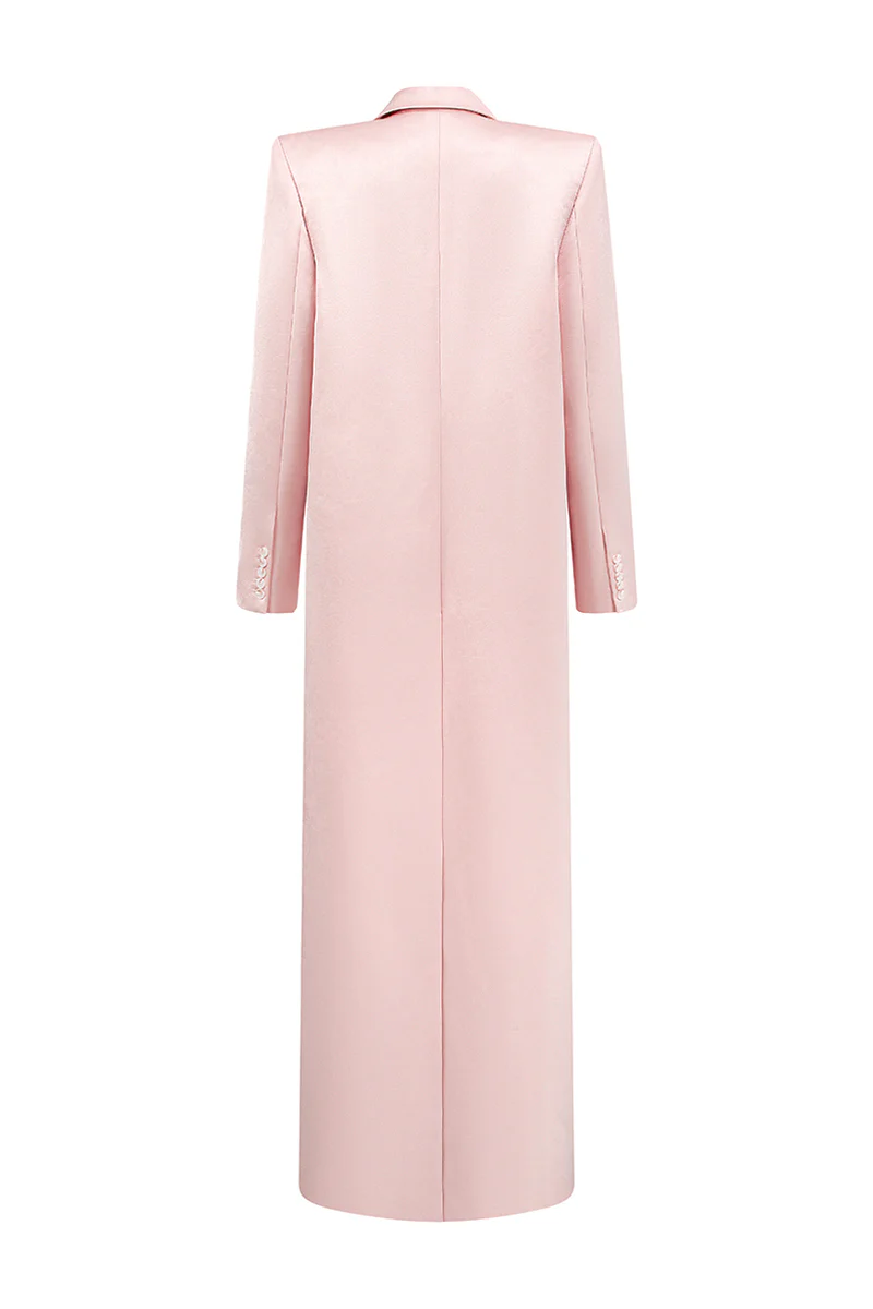 Yara Notched Taffeta Trench Coat