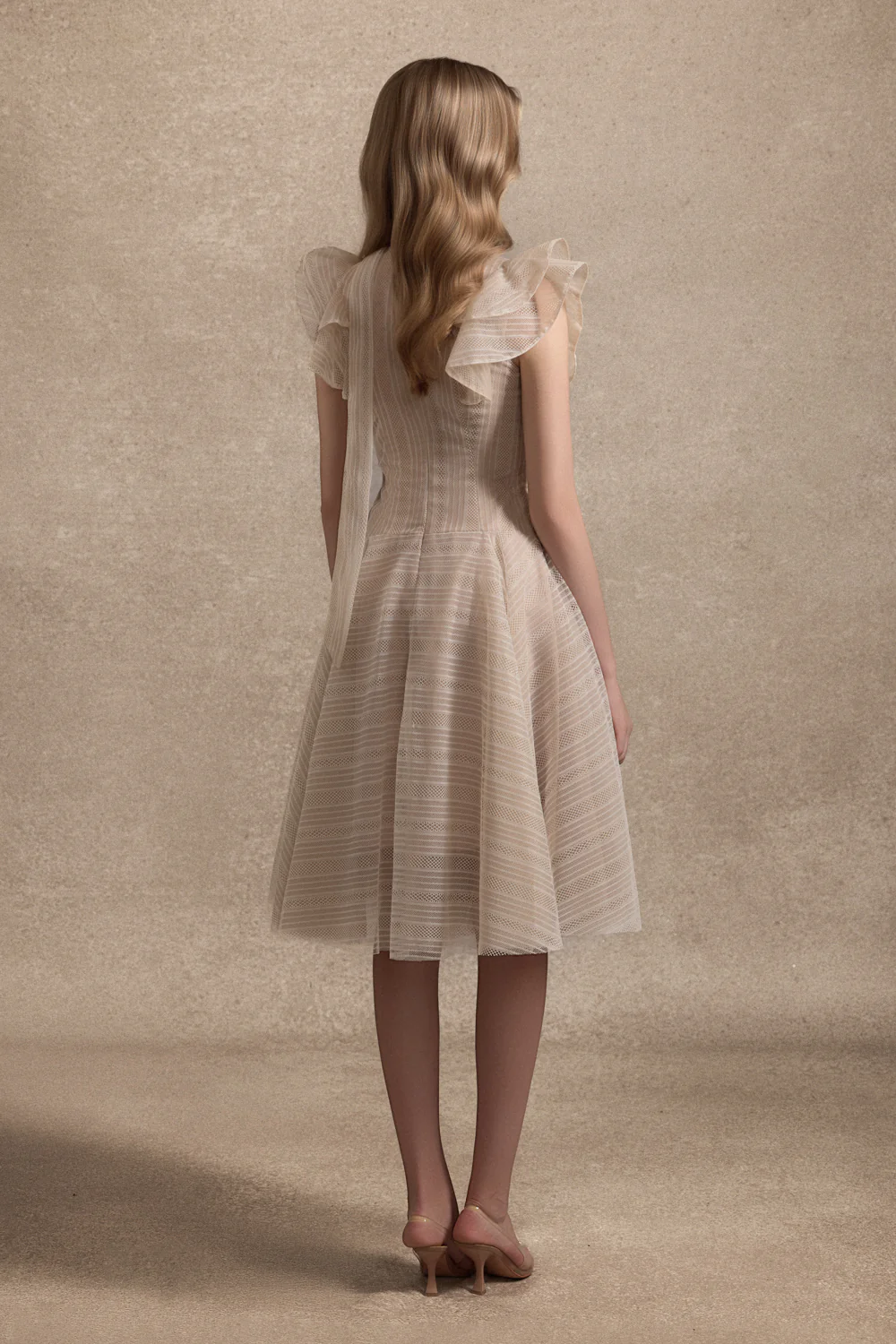 Seraphine Scarf Draped Knee Length Dress