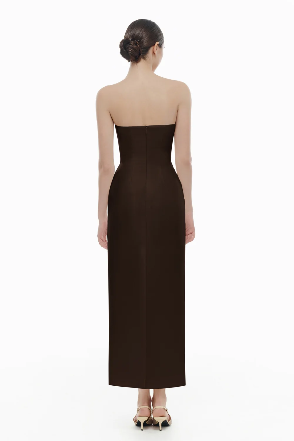 Lucienne Curved Draped Midi Dress