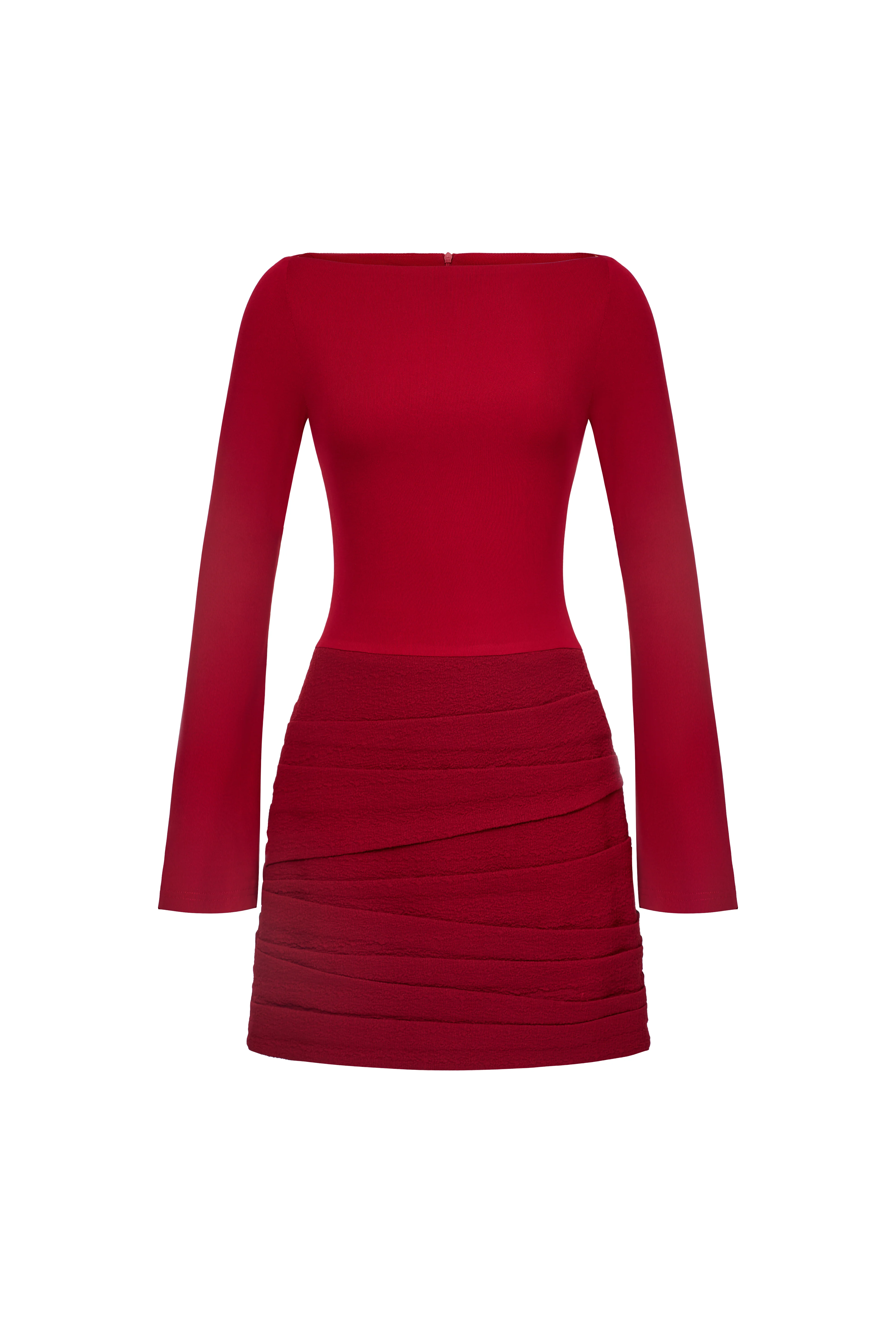 Sunshine A-line Boat Neck Jersey Mini Dress