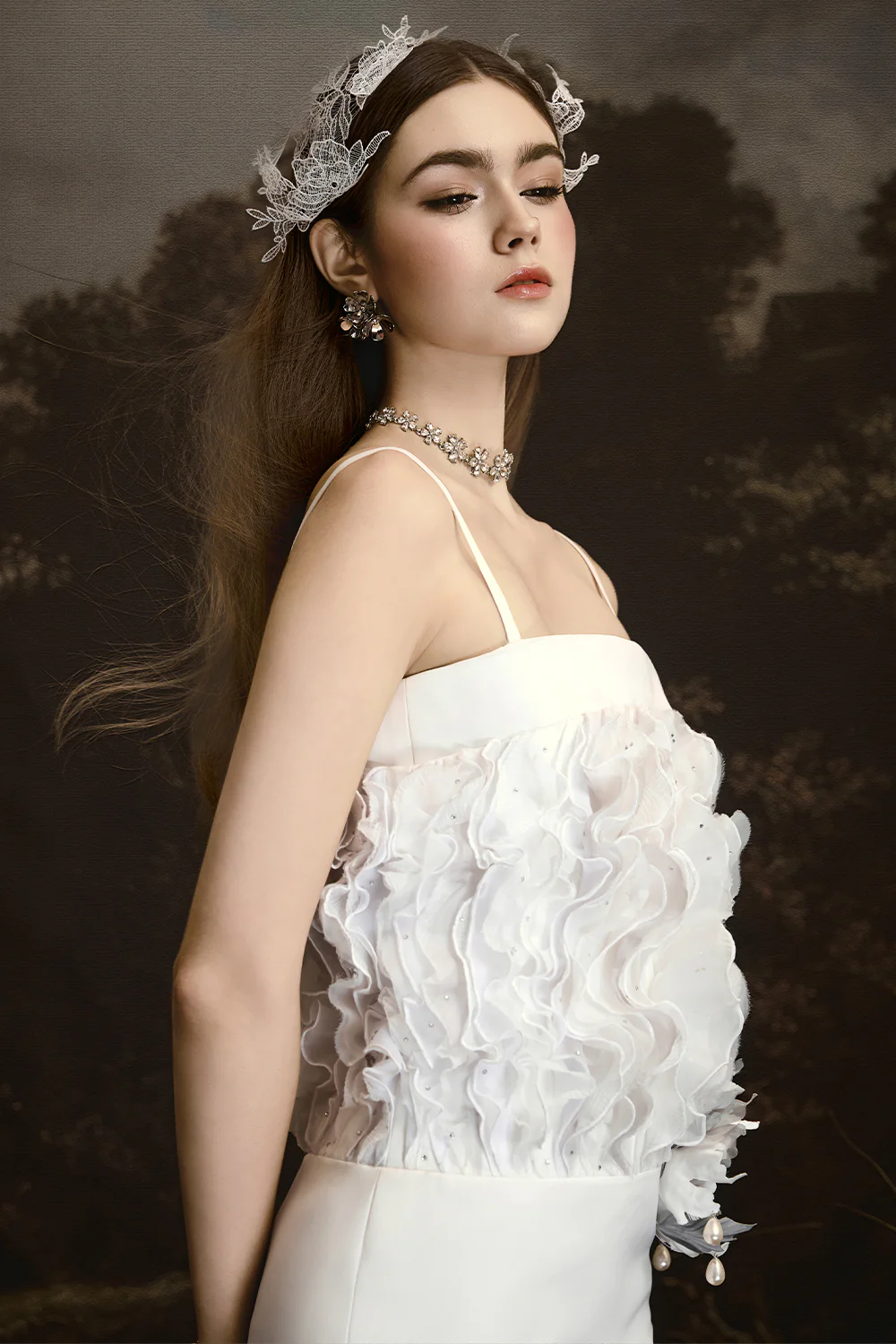 Andromeda Sheath Ruffle Mini Dress