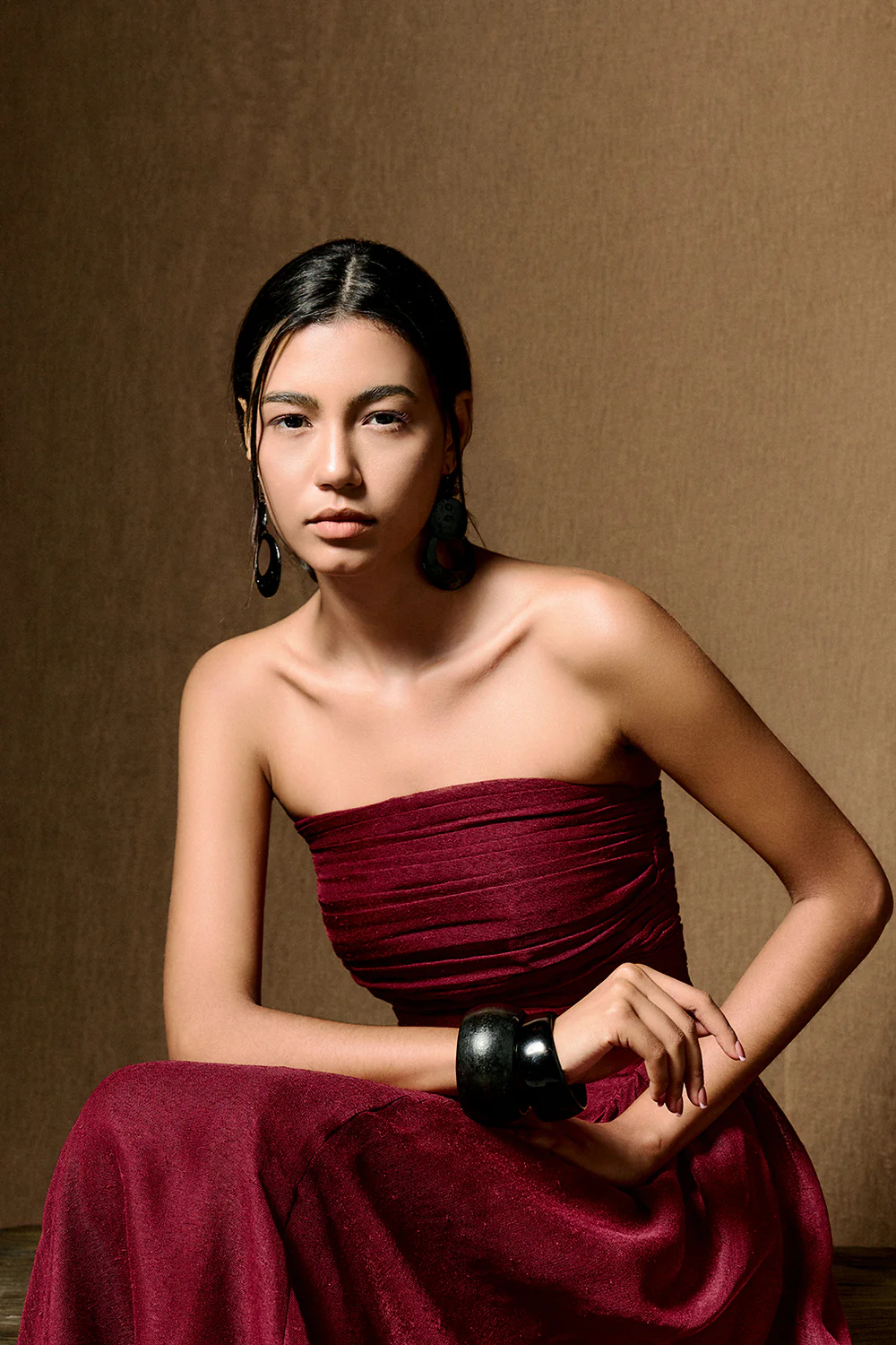 Willow Straight Across Draped Maxi Dress