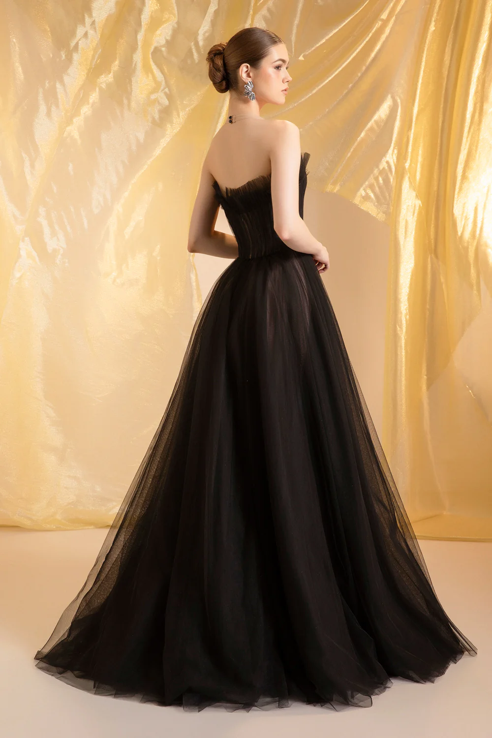 Nancy Halter Neck Ruffle Maxi Dress