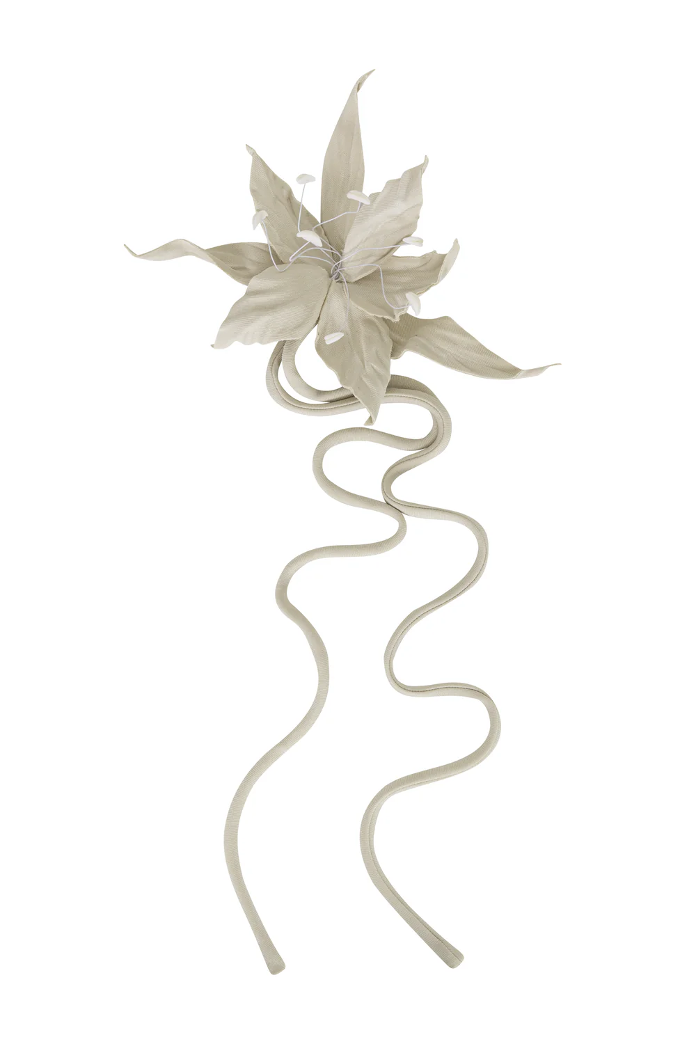 Oriental Lily Cotton Brooch