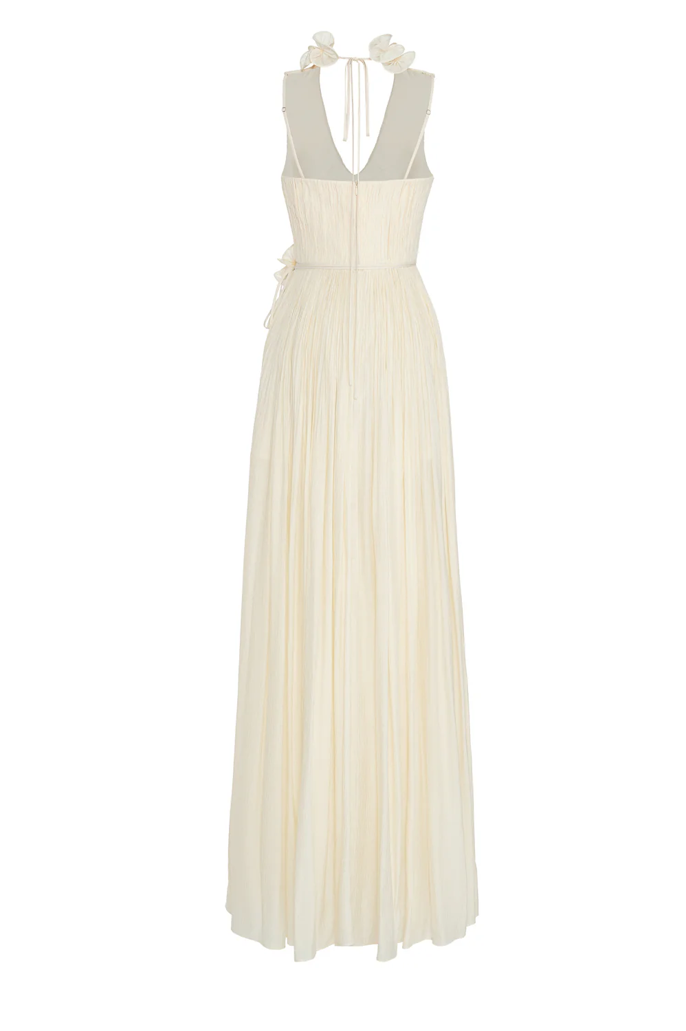 Nasir Gathered Scoop Neck Tencel Floor Length Dress