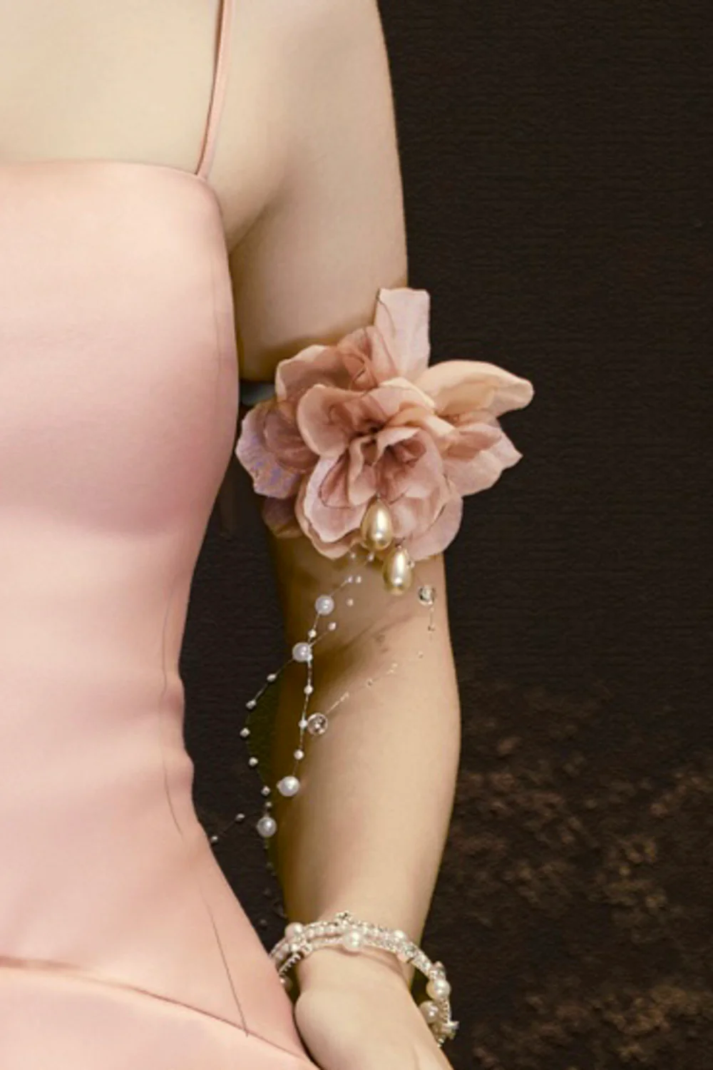 Sunset Flower Chiffon Brooch