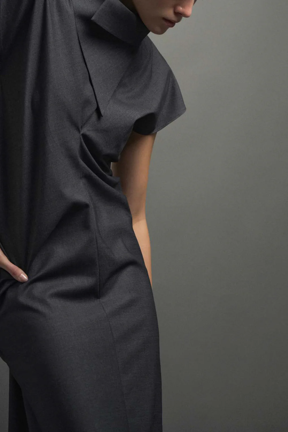 Ursula High Neck Draped Maxi Dress