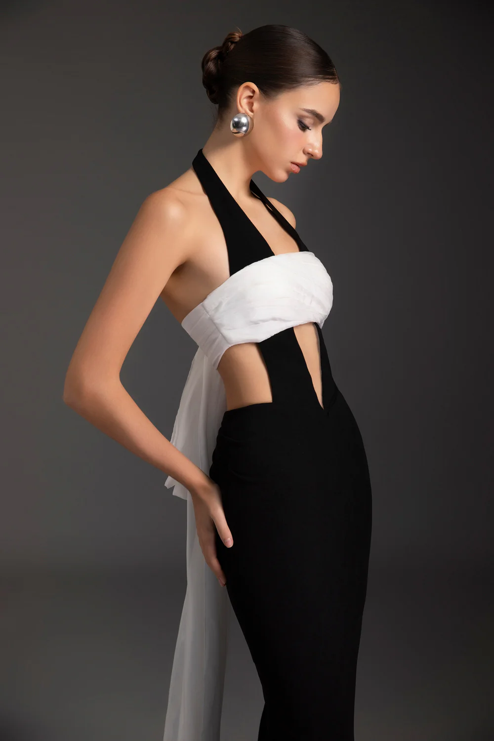 Twilight Halter Neck Draped Maxi Dress