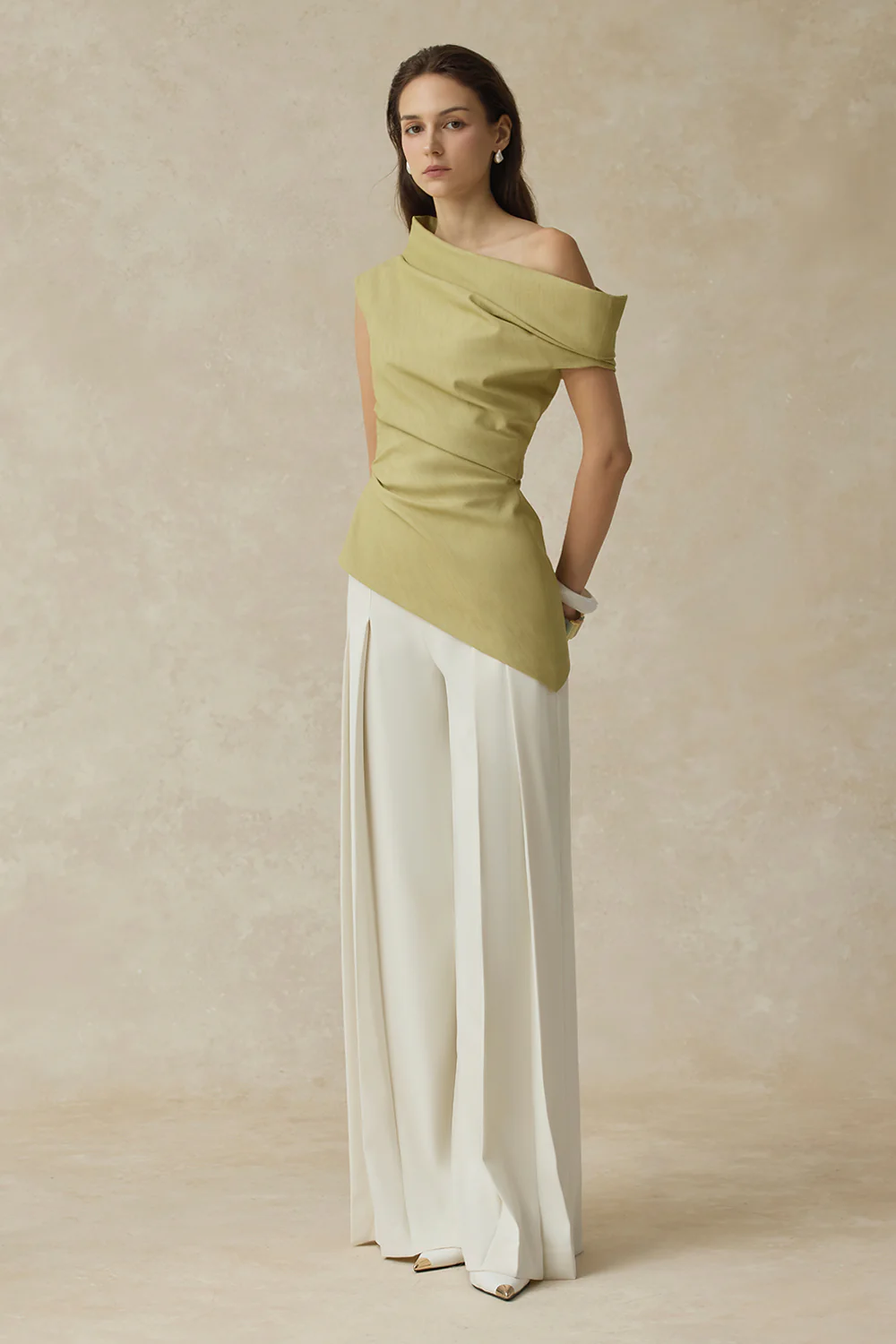 Phoebe Asymmetric Cotton Top