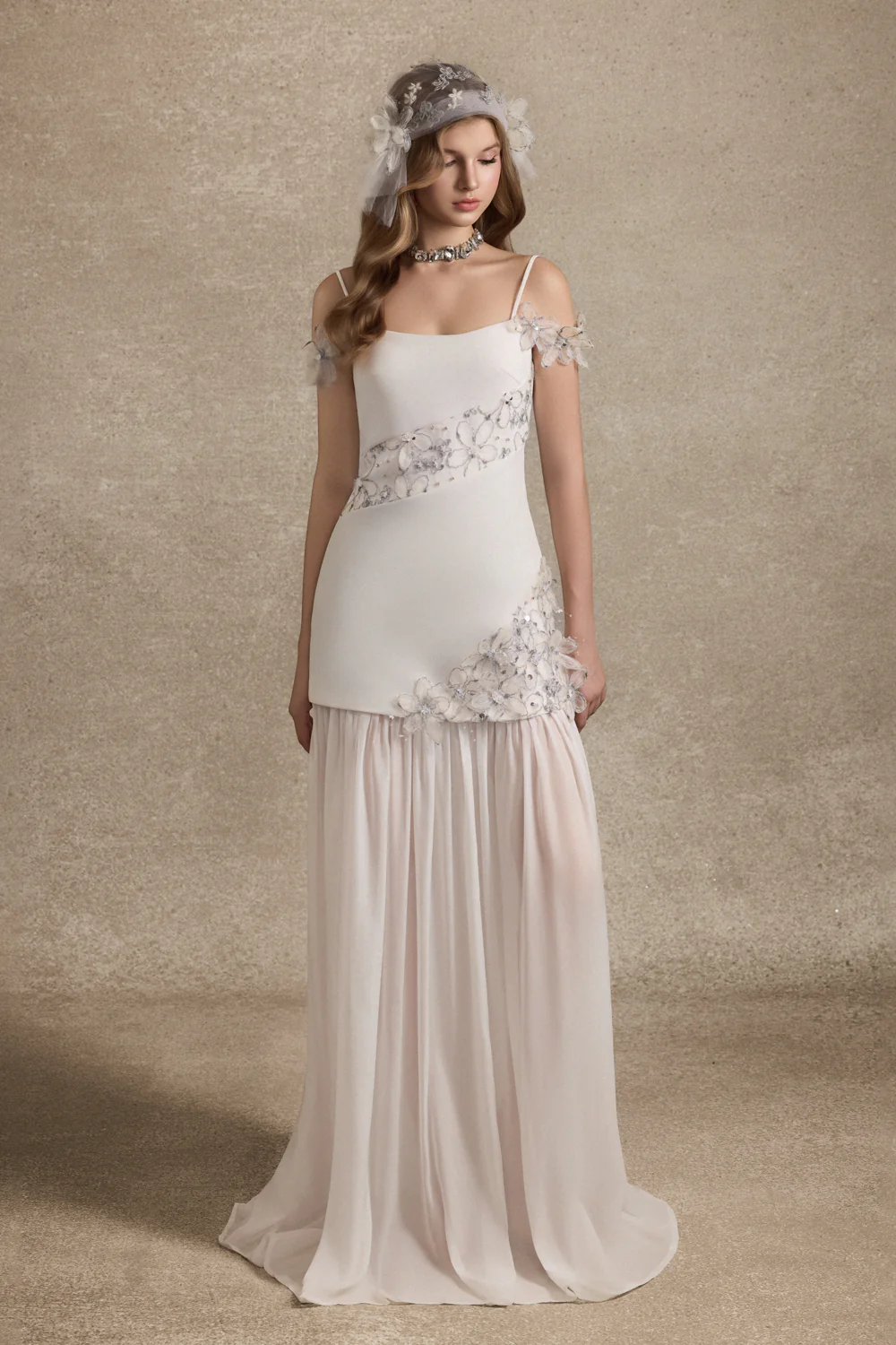 Syrene Square Applique Maxi Dress