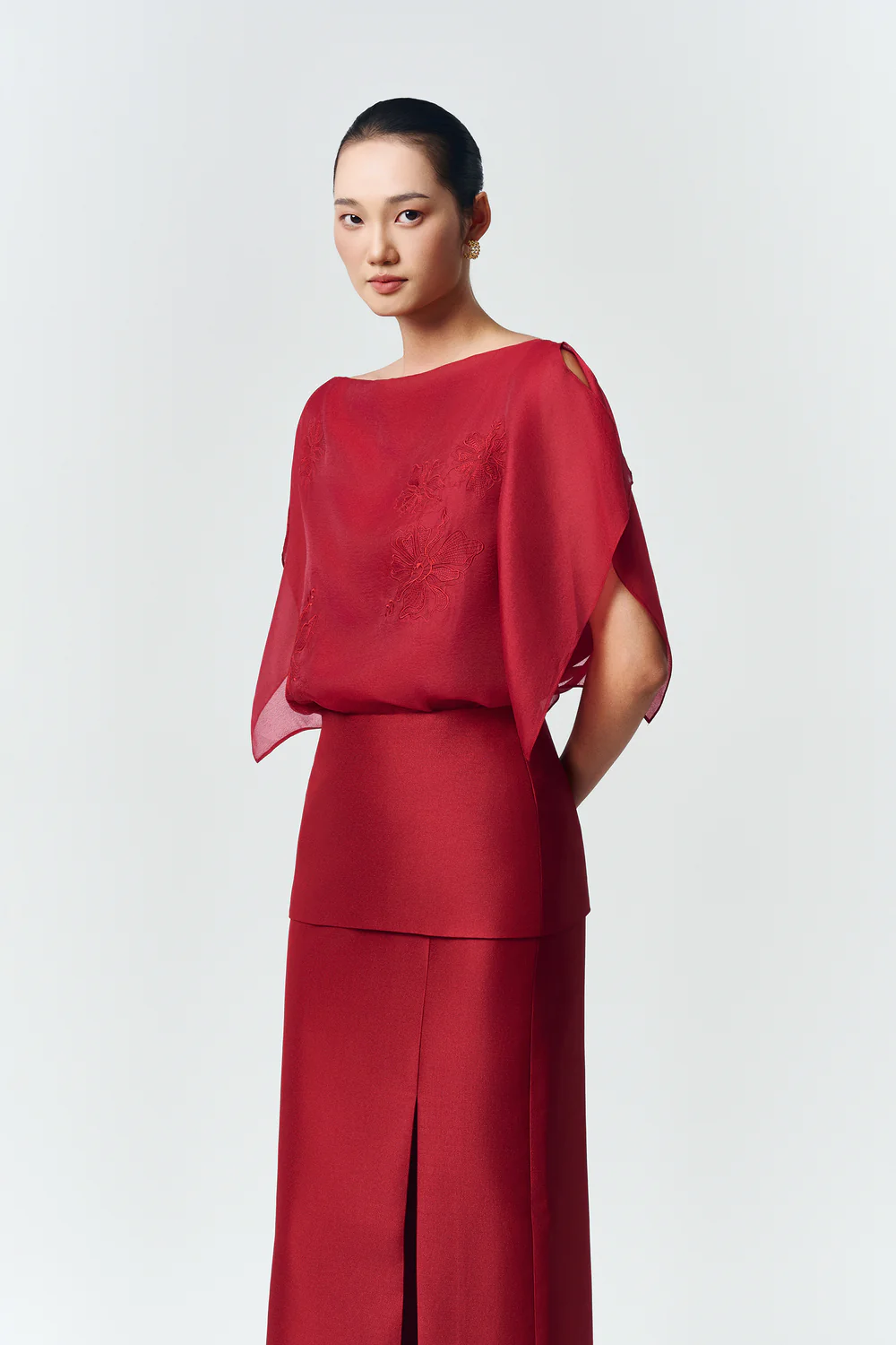 Seren Pencil Taffeta Skirt