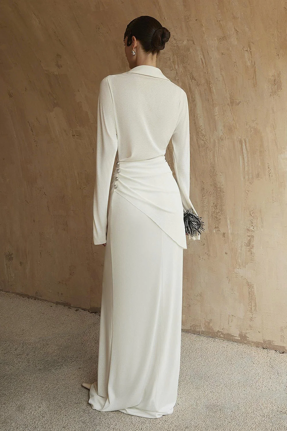 Cordelia Split Sleeve Draped Maxi Dress