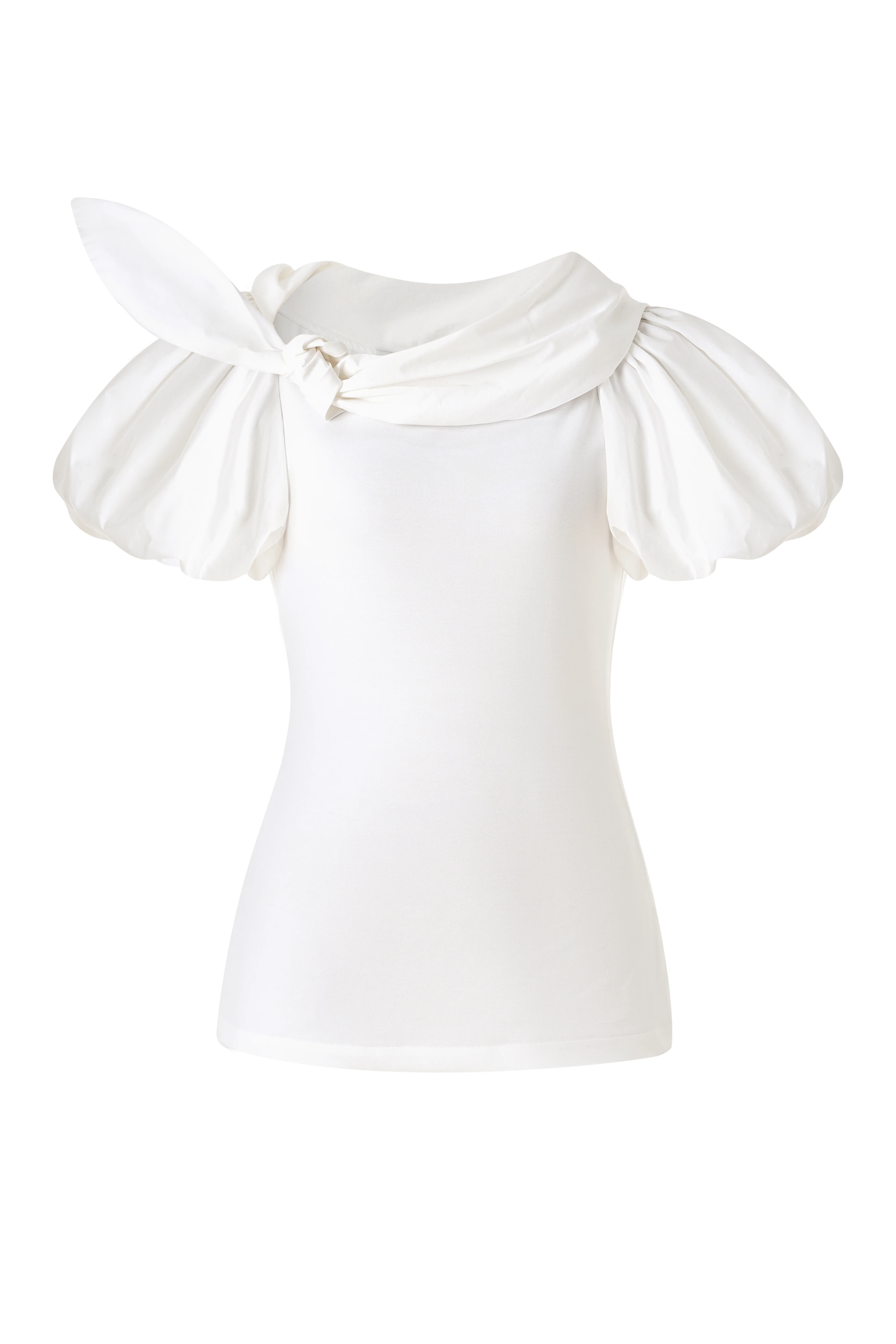 Denver Blouson Puffy Sleeved Cotton Top