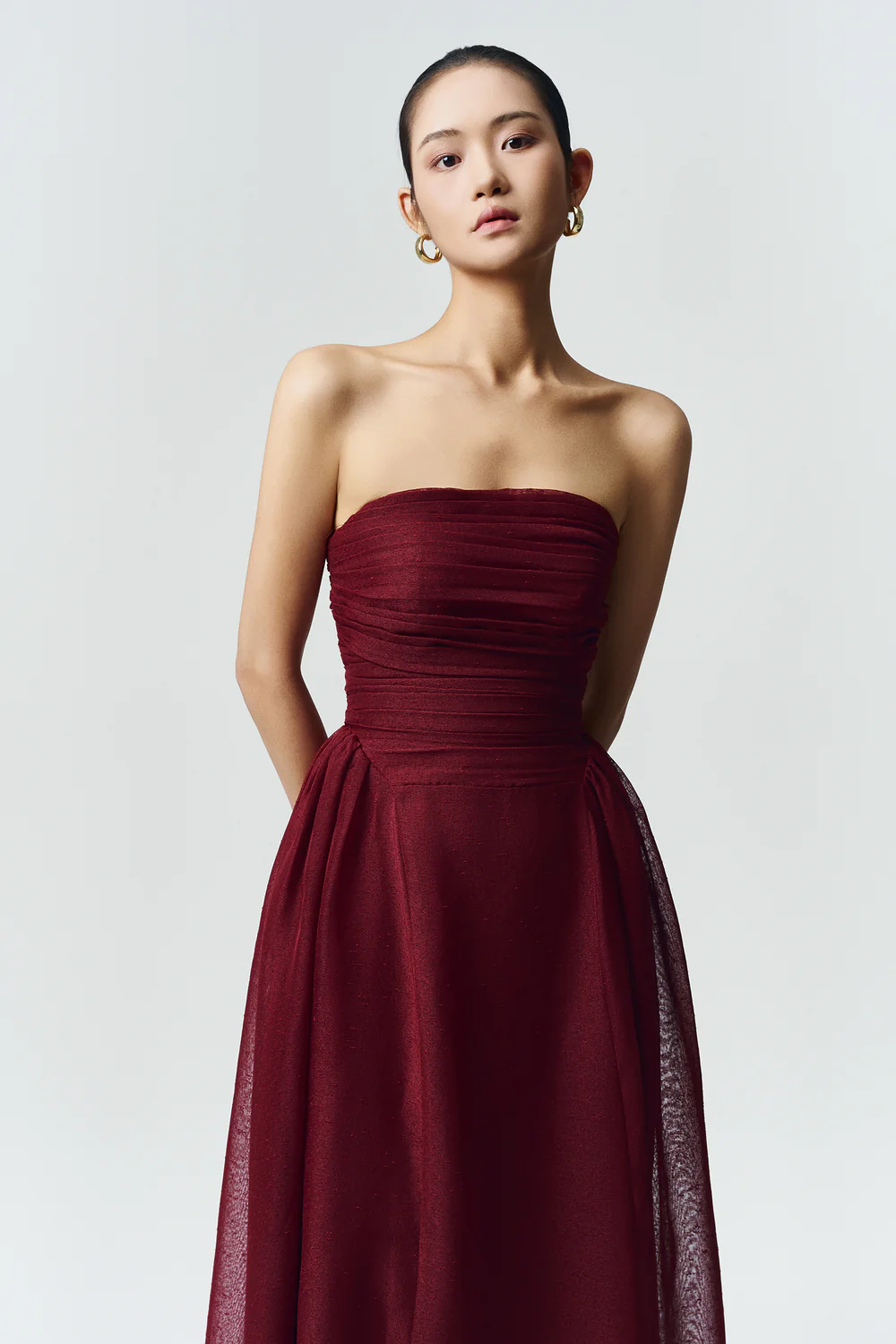 Willow Straight Across Draped Maxi Dress